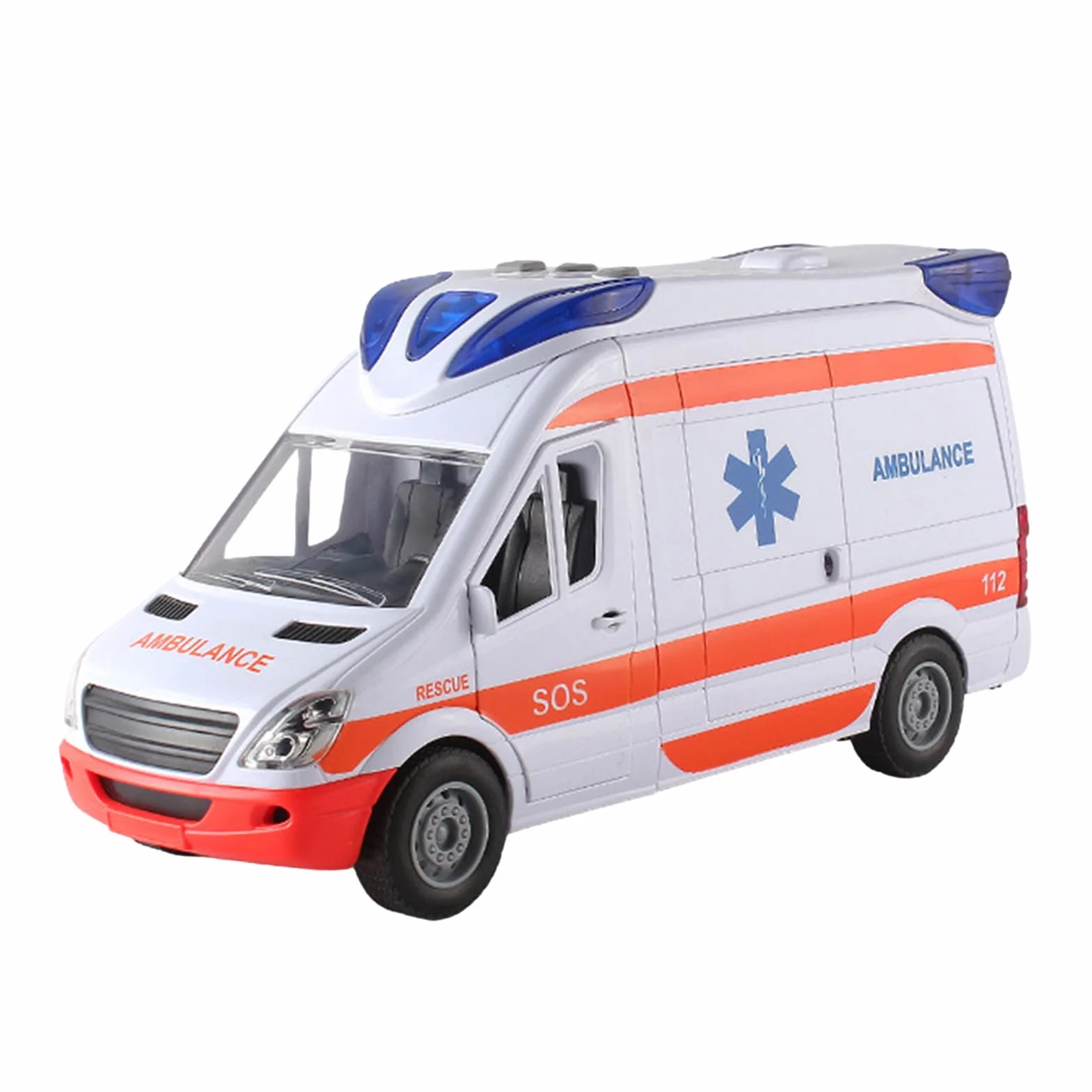 Ambulance Jouet avec Lumières et Son, Véhicule de Sauvetage Urbain