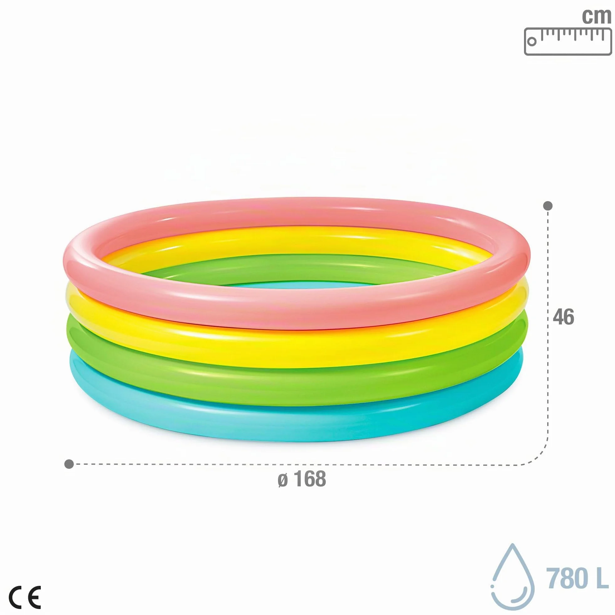 Intex 56441NP Piscine Sunset Glow Multicolore 168 x 46 cm
