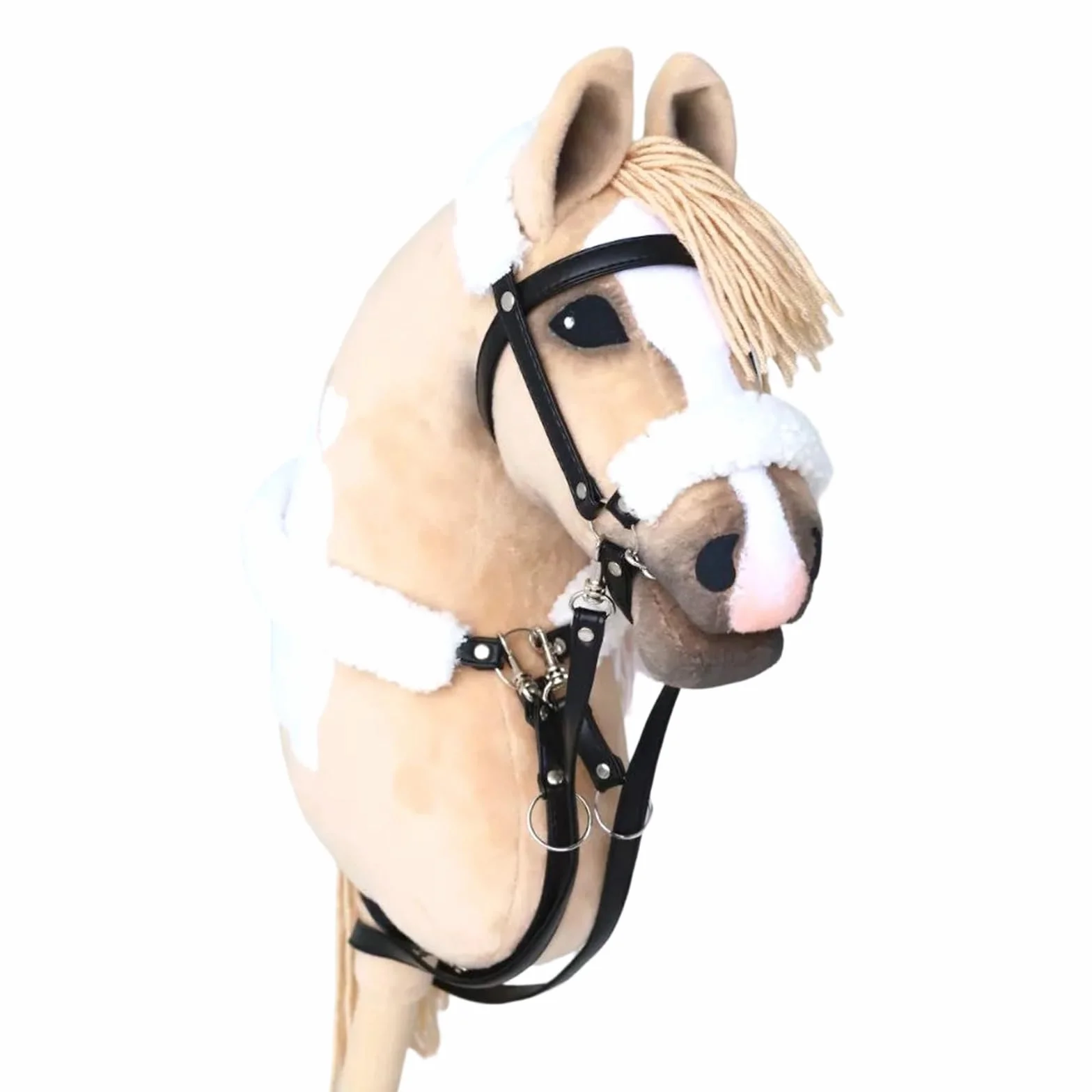 Peluche tête de cheval en bois pour enfants jeu de rôle