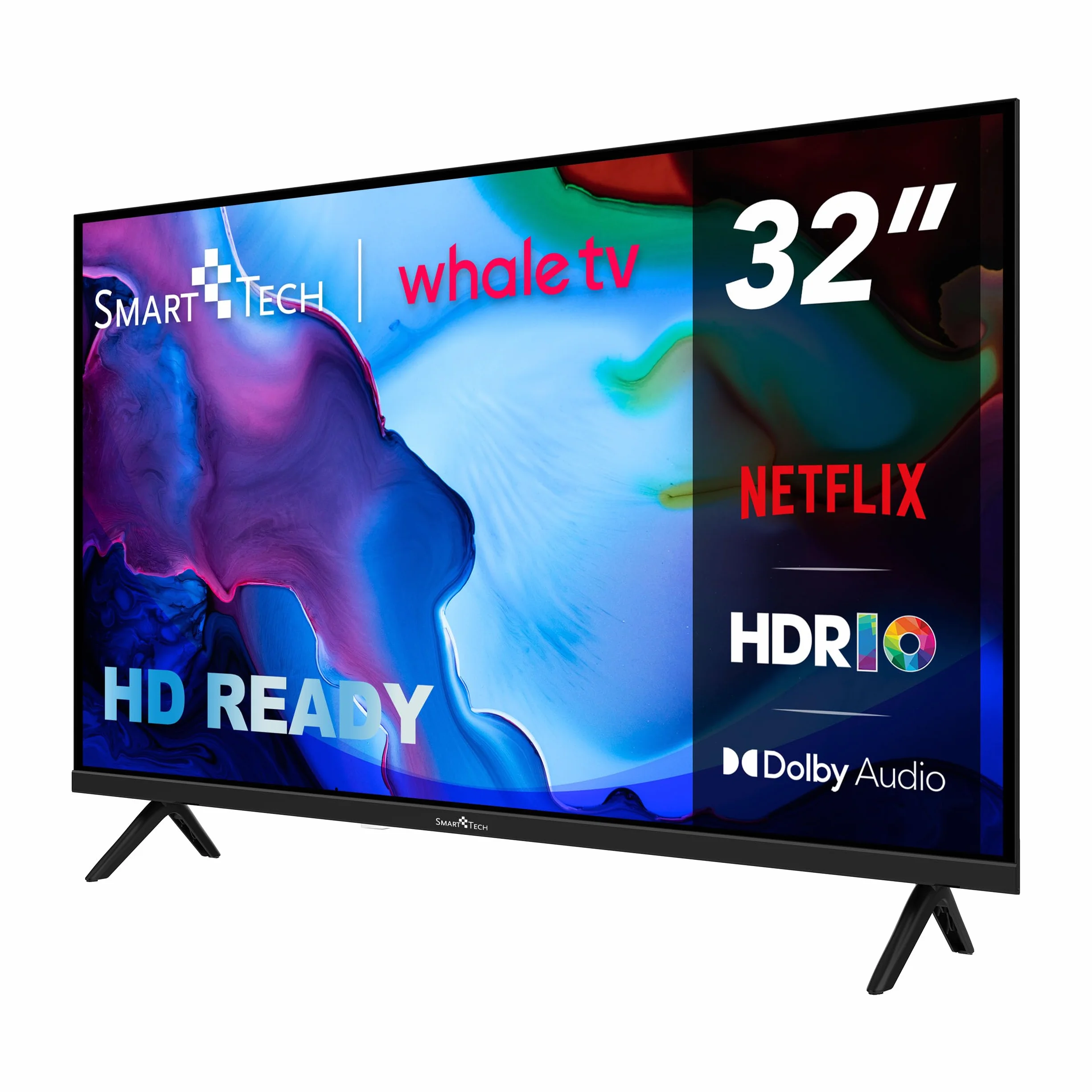 Smart Tech TV LED HD 32" (80 cm) Smart TV Whale OS z Molotov, Netflix, Prime Video, Disney+, 2xHDMI, 2xUSB, Dolby Digital+