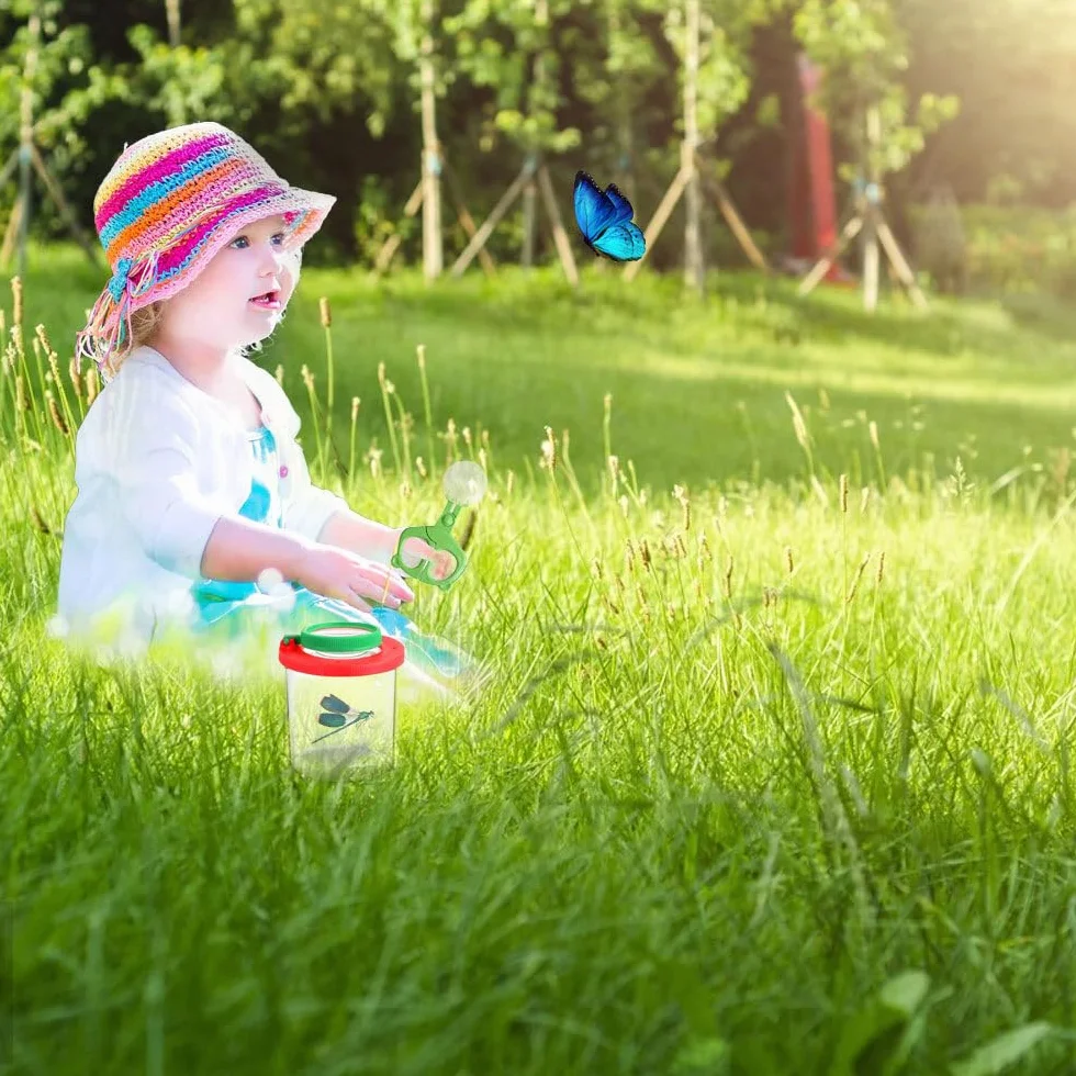 Boite à Insectes pour Enfant 12 Pièces avec Loupe Attrape Insectes et Pince à Épiler