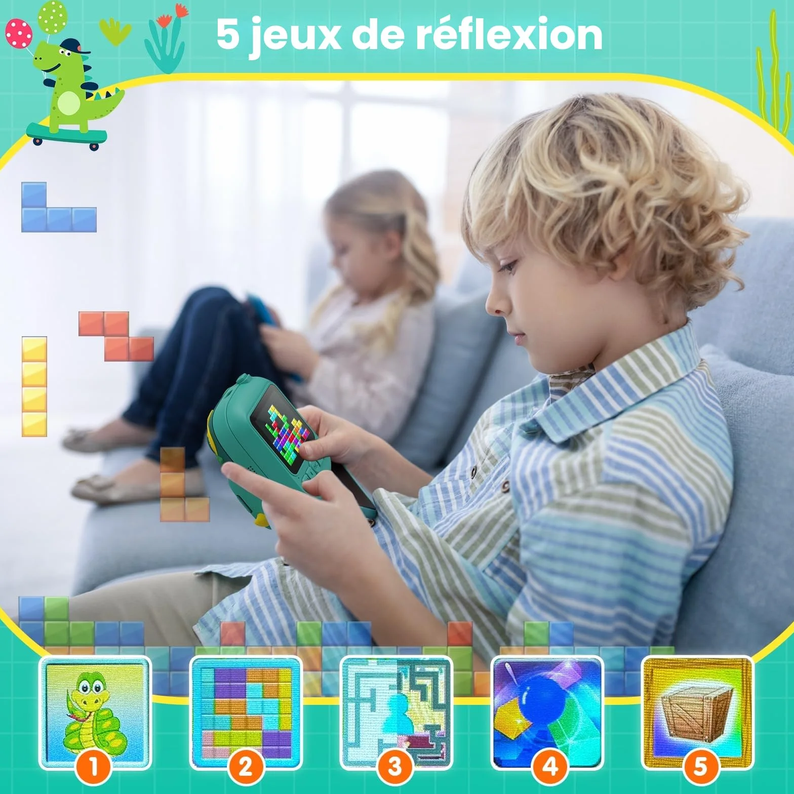 CAMCLID Appareil Photo Instantané Enfants 12MP 1080P avec Carte 32G et Papier 2,4 Pouces