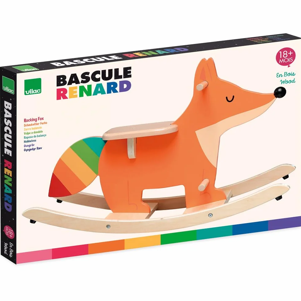 Vilac Cheval à Bascule Renard en Bois Andy Westface Enfants 12 Mois+ Black