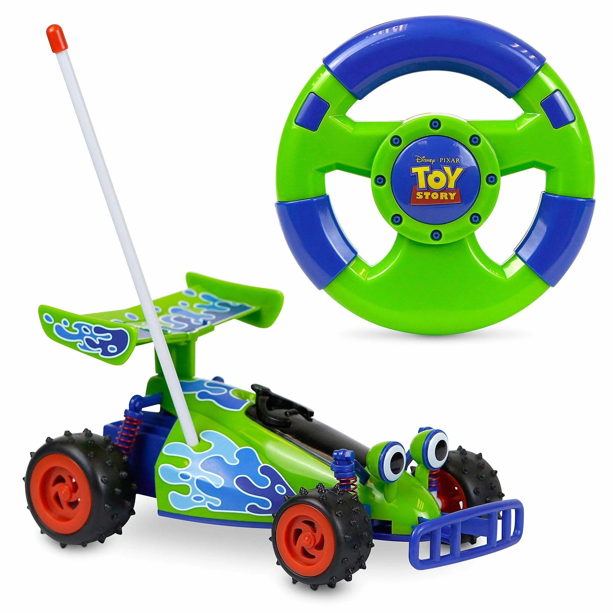 Disney Store Official Pixar Toybox Buggy télécommandé Karting Toy Story 27 MHz télécommande Volant contrôle intégral 3 Ans