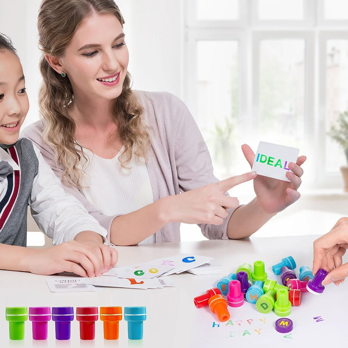 Tampons Encreurs Enfants 26Pcs Alphabet Cadeau Éducatif