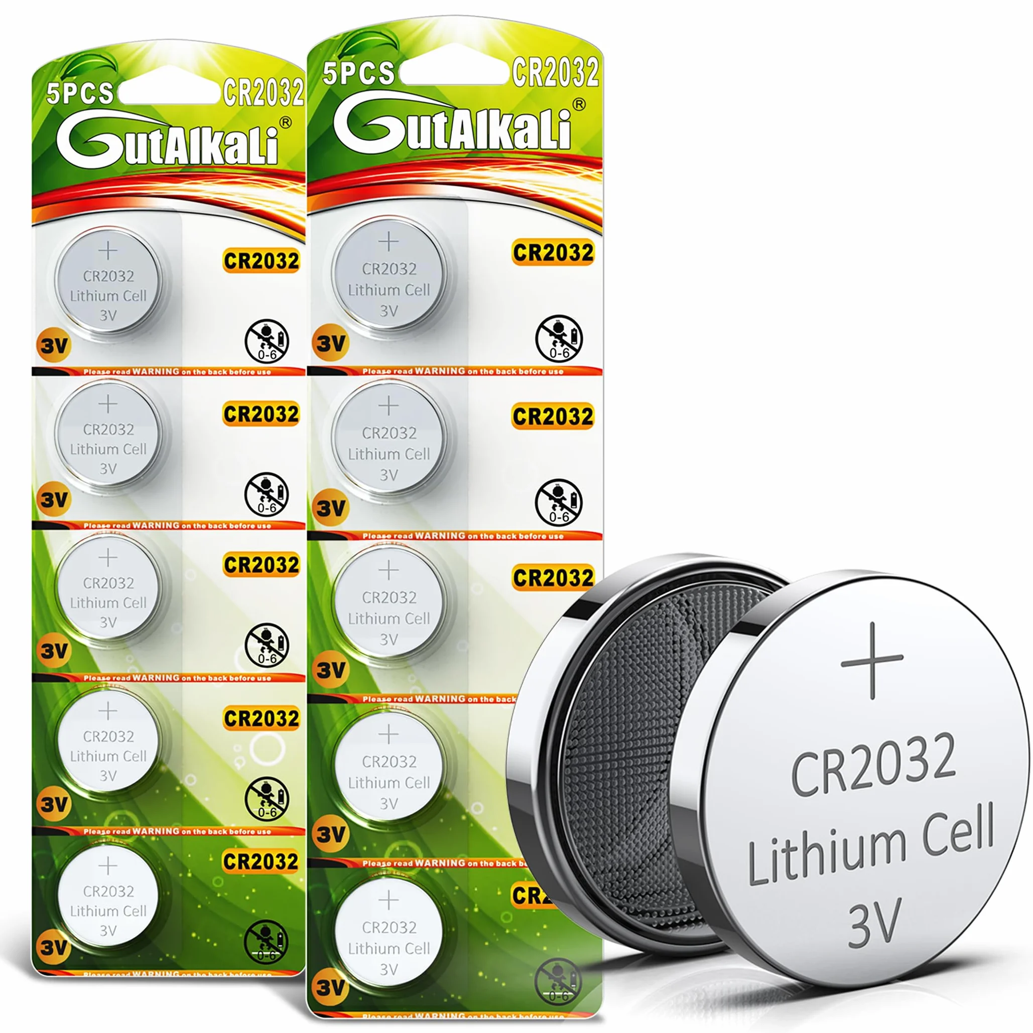 Batterie au Lithium CR2032 3V, Blister de 10 Piles