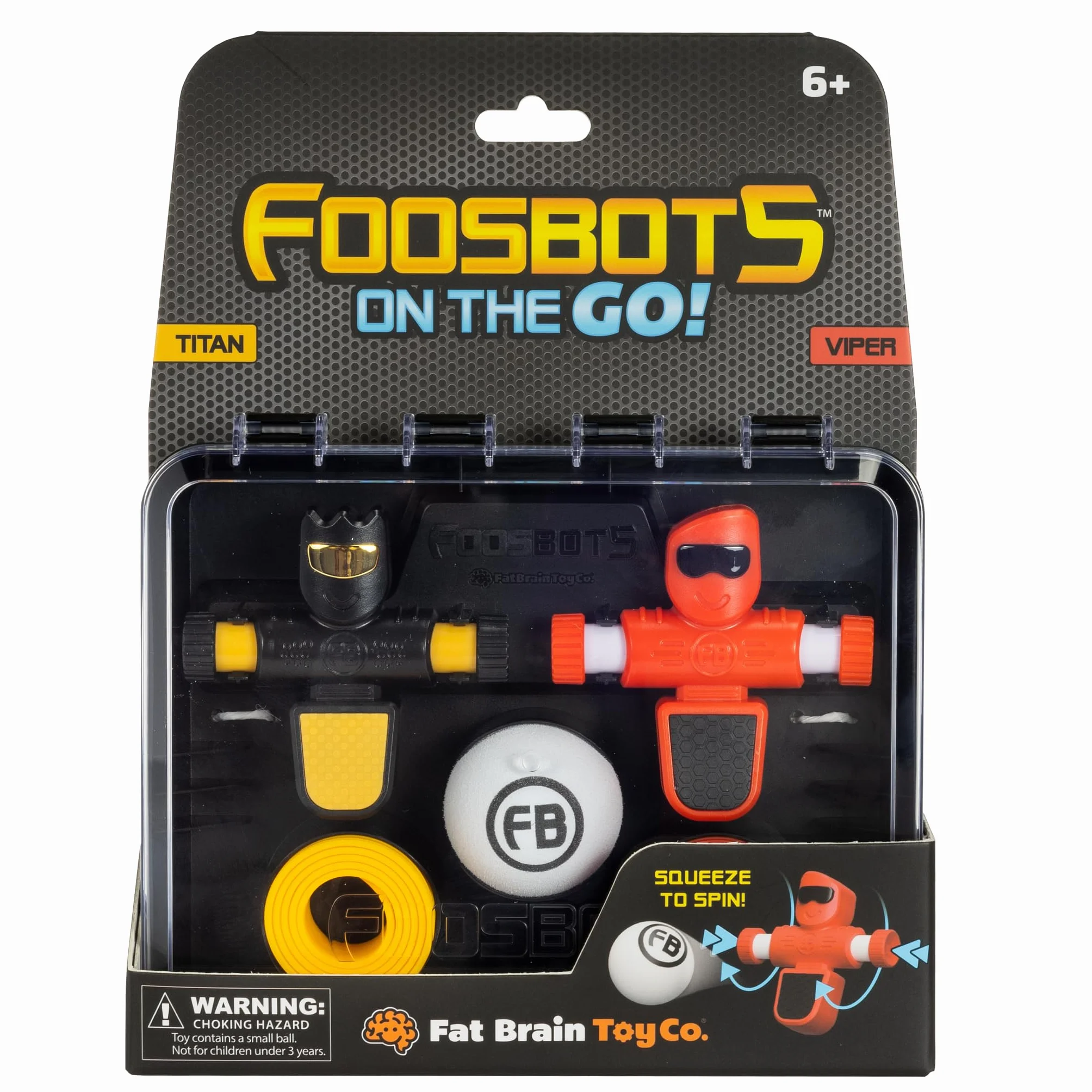 Fat Brain Toys Foosbots Coffret de 2 - Jeu de Table Football pour Enfants 6 Ans+