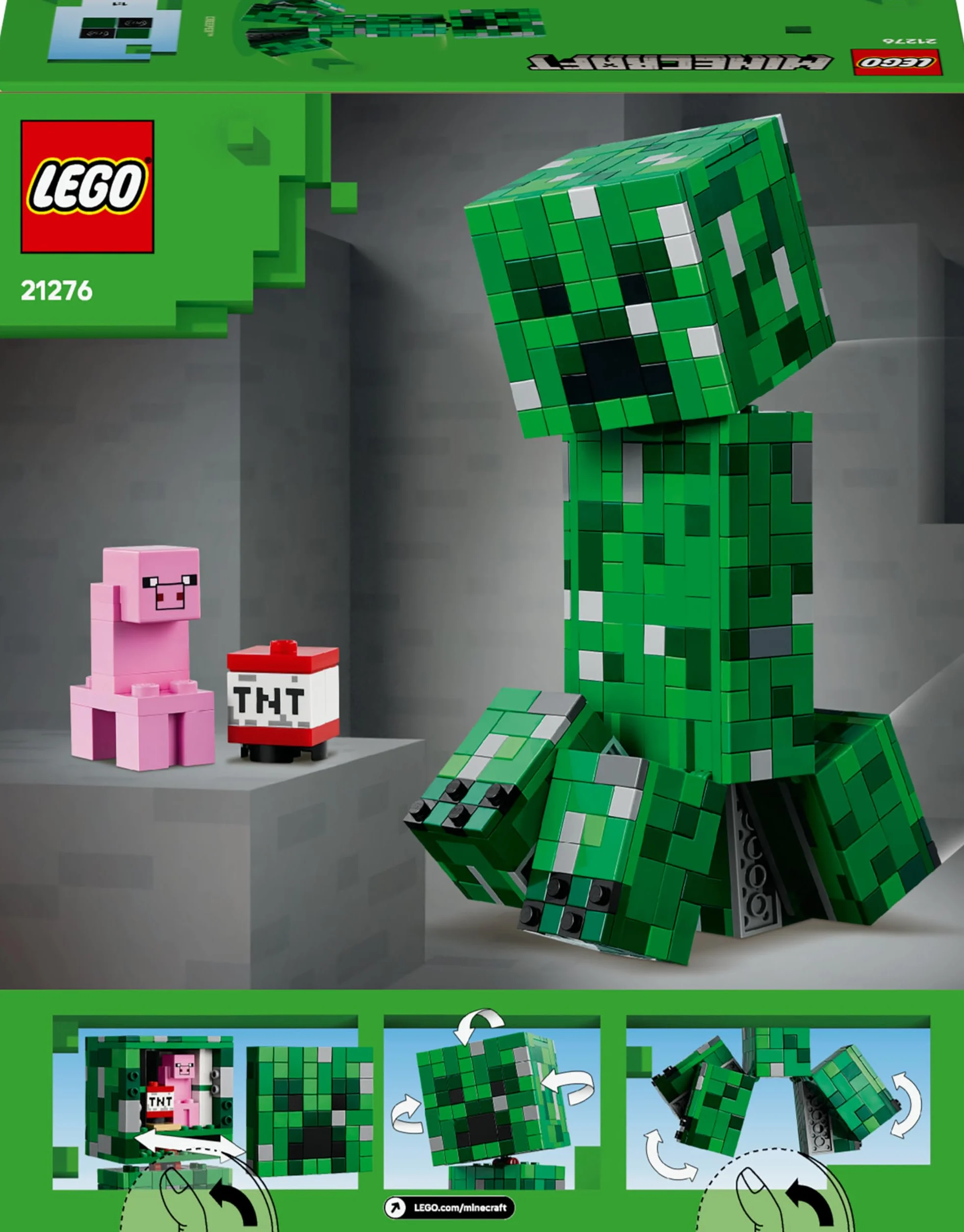 LEGO Minecraft Le Creeper Jouet de Construction Figurine Articulée 21276