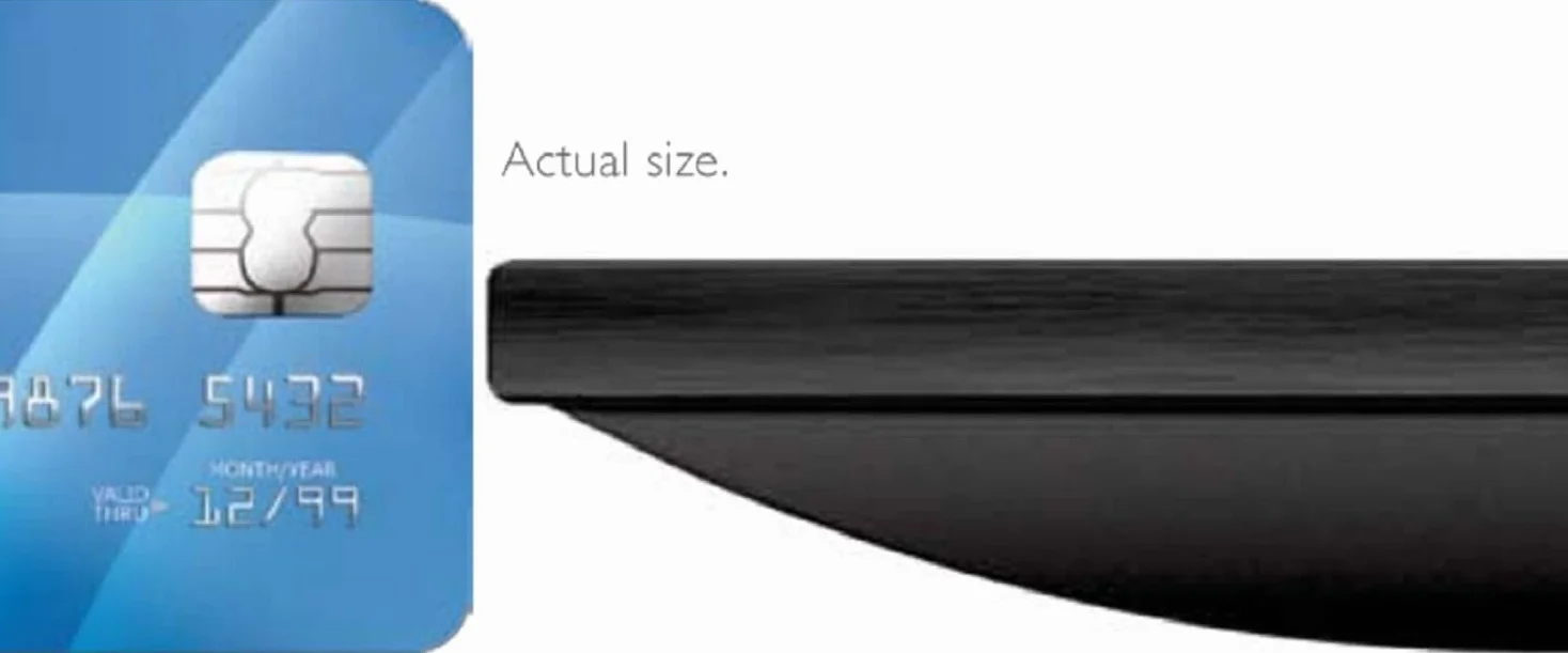 KEF T301 Paire d'enceintes noires Super Slim 3,5cm HiFi Home Cinema TV