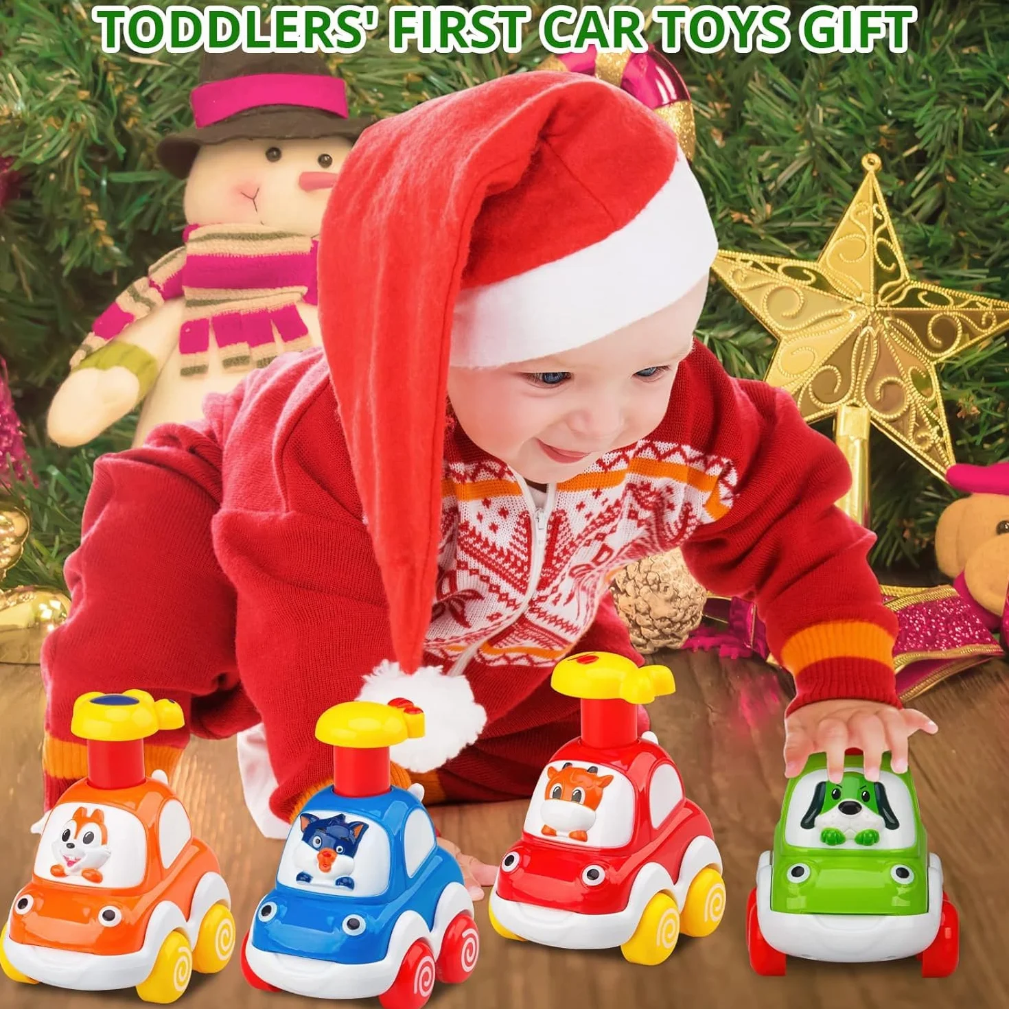 Jouets Voitures Animales Inertie pour Tout-Petits 1-2 Ans Cadeaux Anniversaire