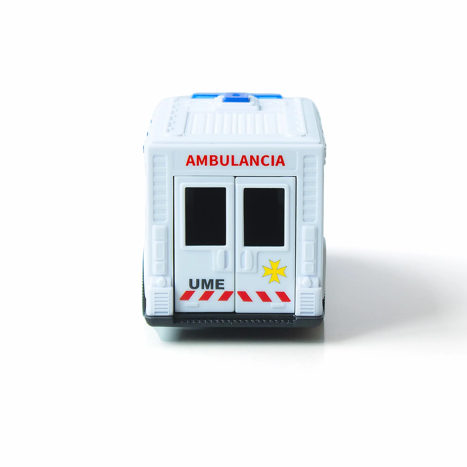 Dickie Toys Ambulance IVECO UME 18 cm Jouet lumière Son Roue Rotation Libre civière