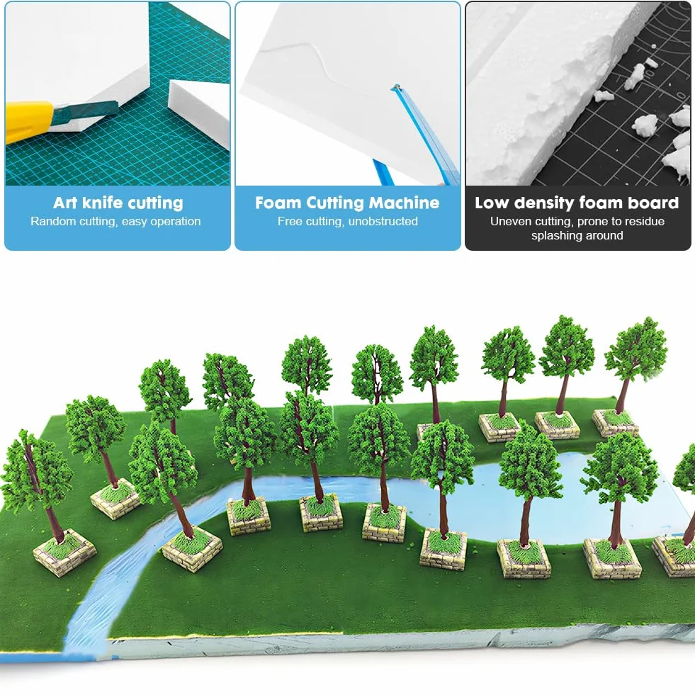 Lot De 6 Plaques De Mousse En Mousse Dure Haute Densité Pour Bricolage, Modèle, Diorama