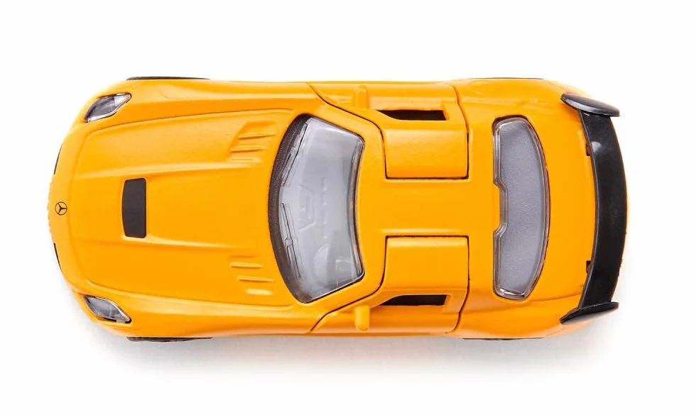 SIKU 1542 Mercedes-Benz SLS AMG Black Series Voiture de Sport Métal Plastique Orange Portières Papillon ouvrables