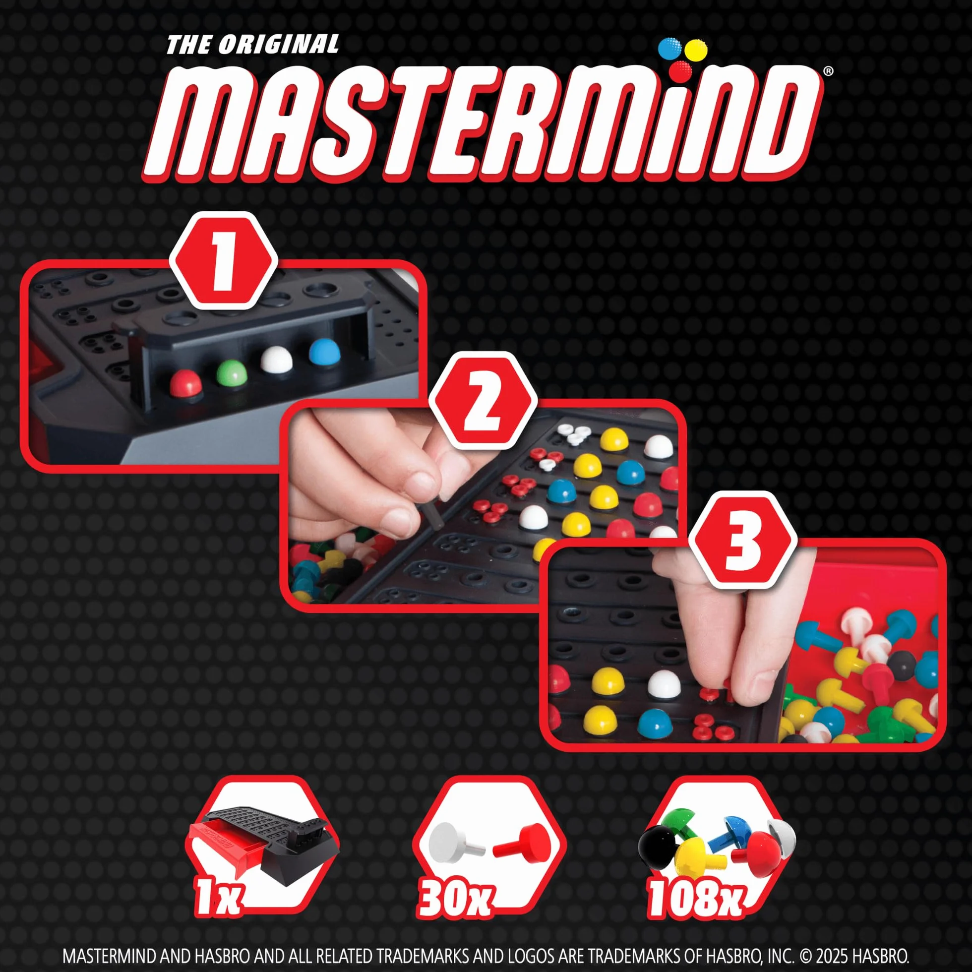 Goliath Mastermind Original Jeu de Société Classique Stratégie Déduction Logique 2 Joueurs 8 Ans