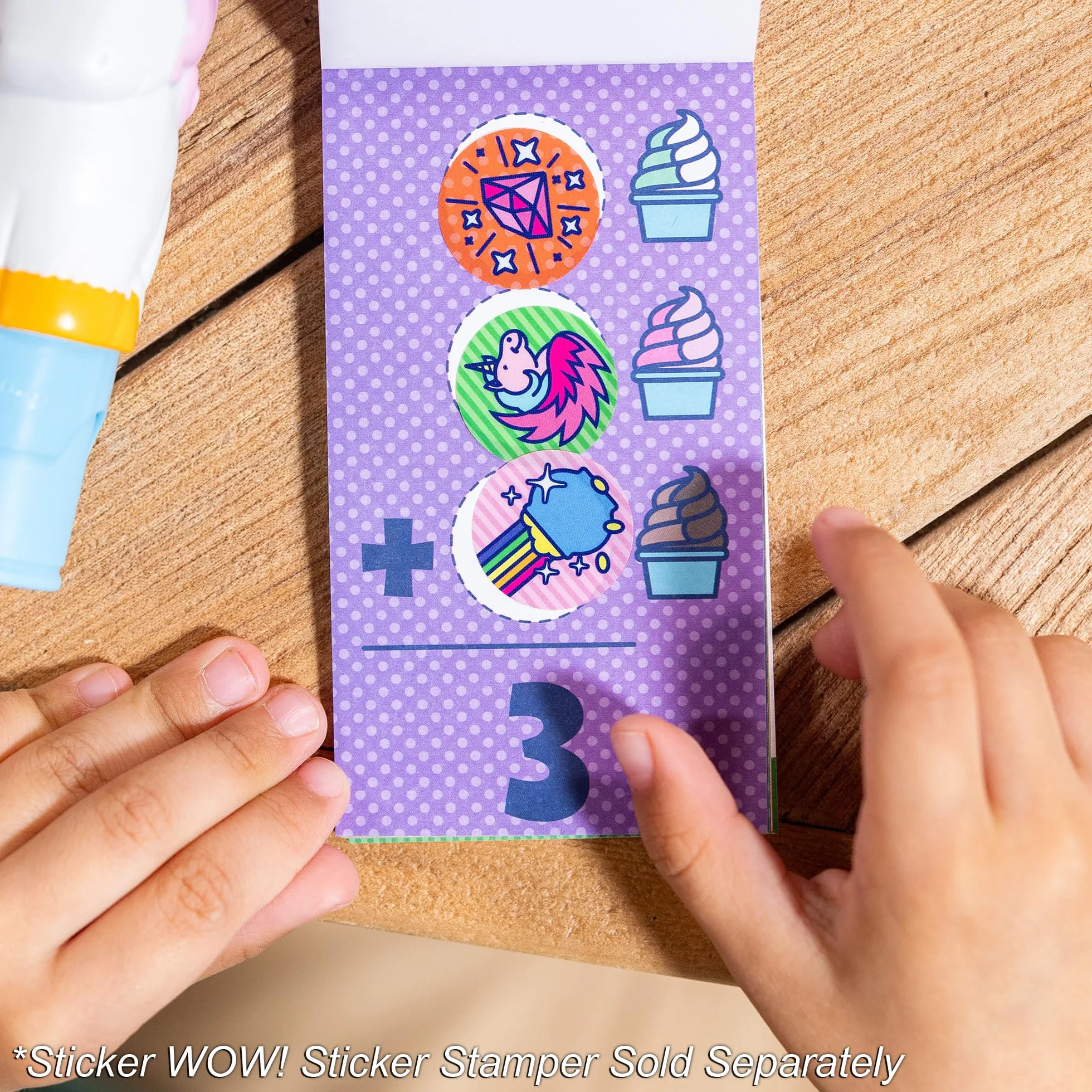 Melissa & Doug Sticker Wow Mini Bloc D’Activités + Recharge 200 Autocollants pour Tamponneuse À Stickers - Activité Manuelle Enfant 3 Ans+