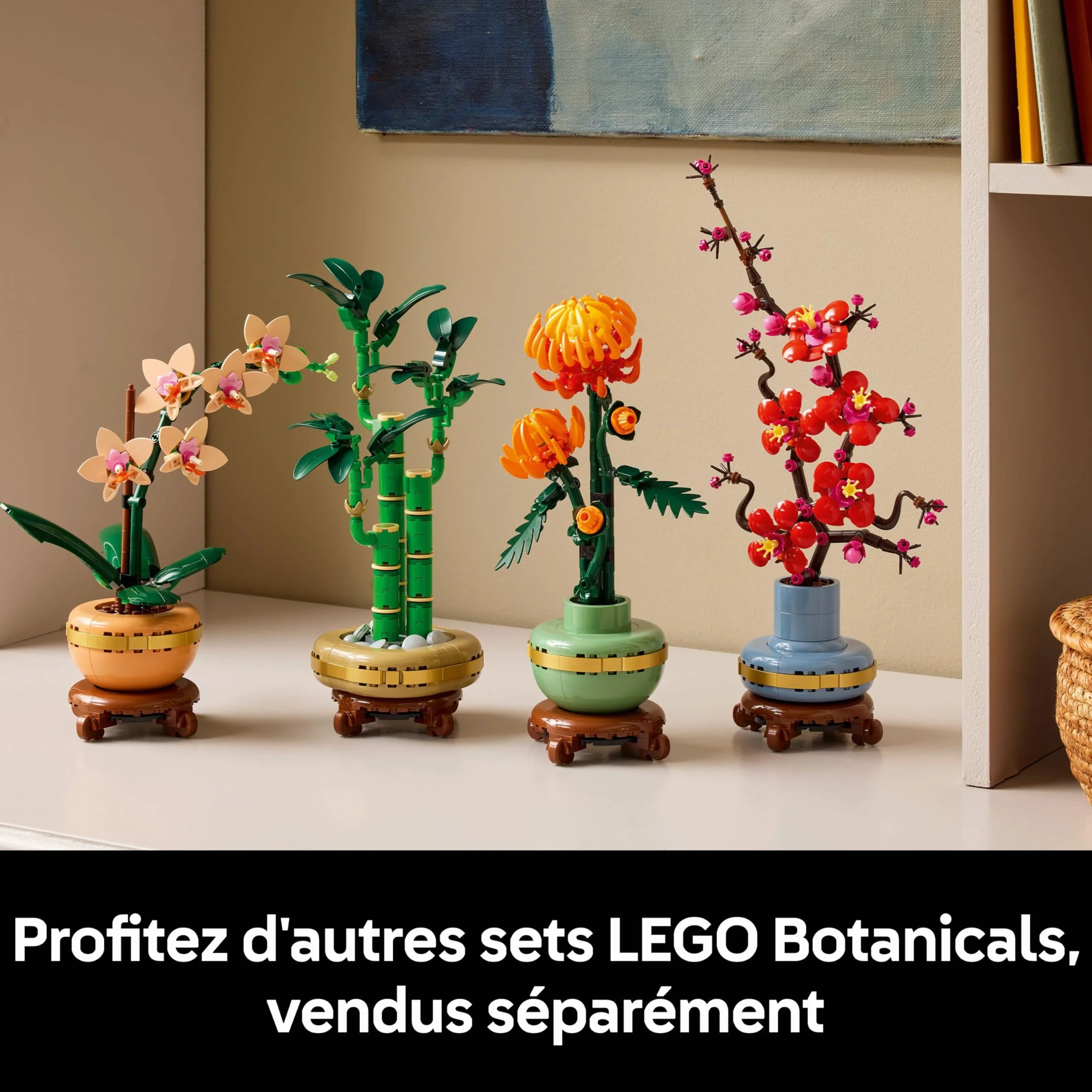 LEGO Botanicals L’Orchidée Miniature 10343 Fleurs Artificielles pour Adulte Plante avec Pot Style Terracotta Décoration Intérieure