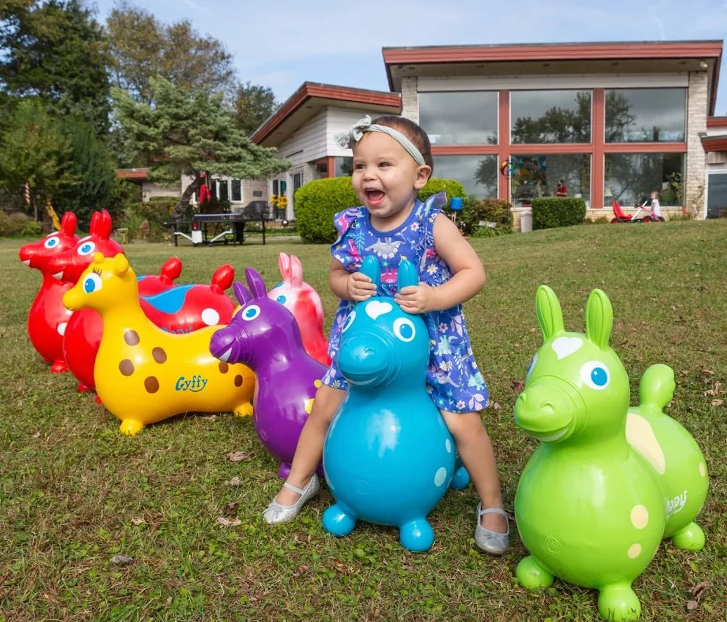 Gymnic Cheval gonflable Rody en rouge 80.02