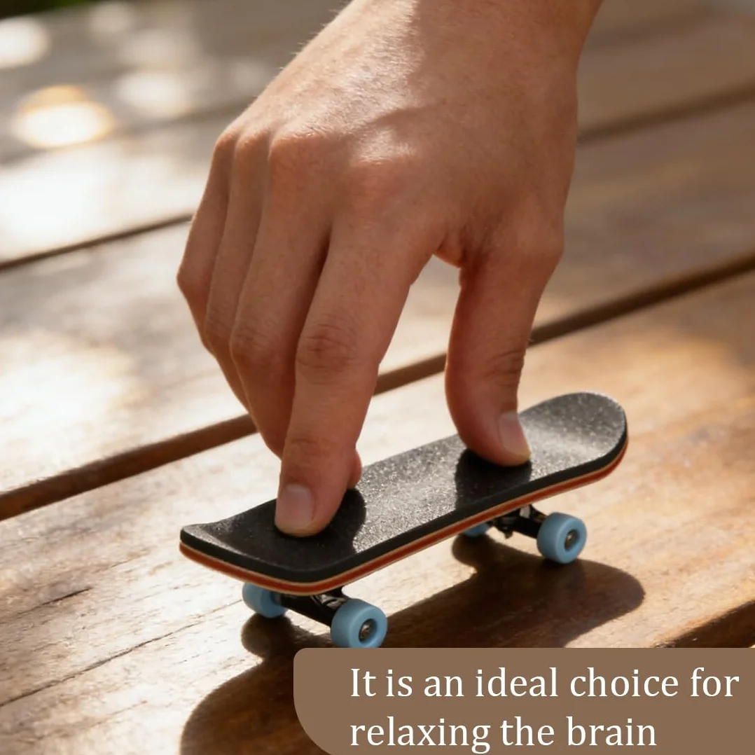 Skate à Doigts en Alliage en Bois d'Érable Réduire la Pression, Planches à Doigts Stylées, 99 x 29 x 20 mm