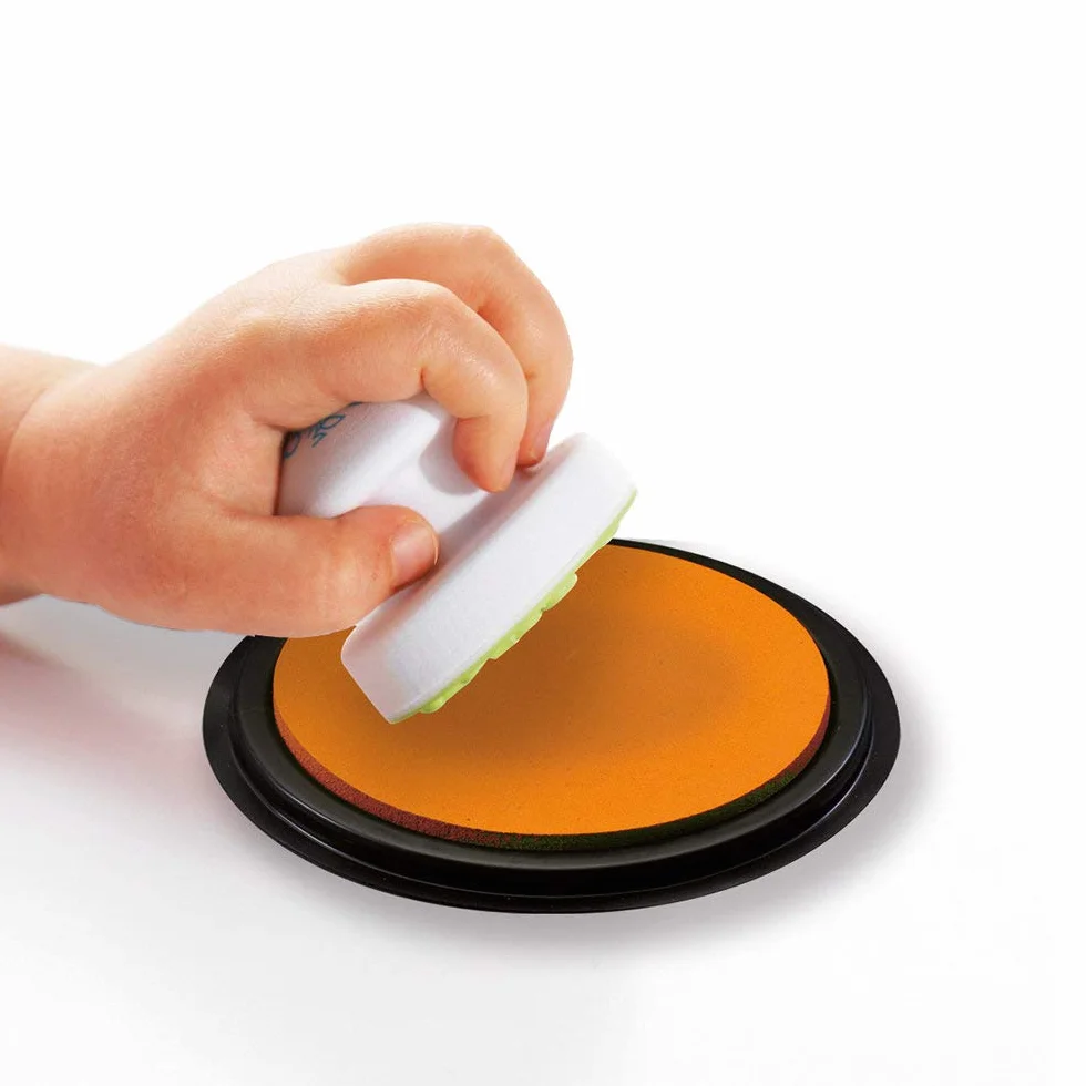 Encreurs XXL pour Tampons Bébé, Rouge & Vert, Encre Lavable, Grande Taille