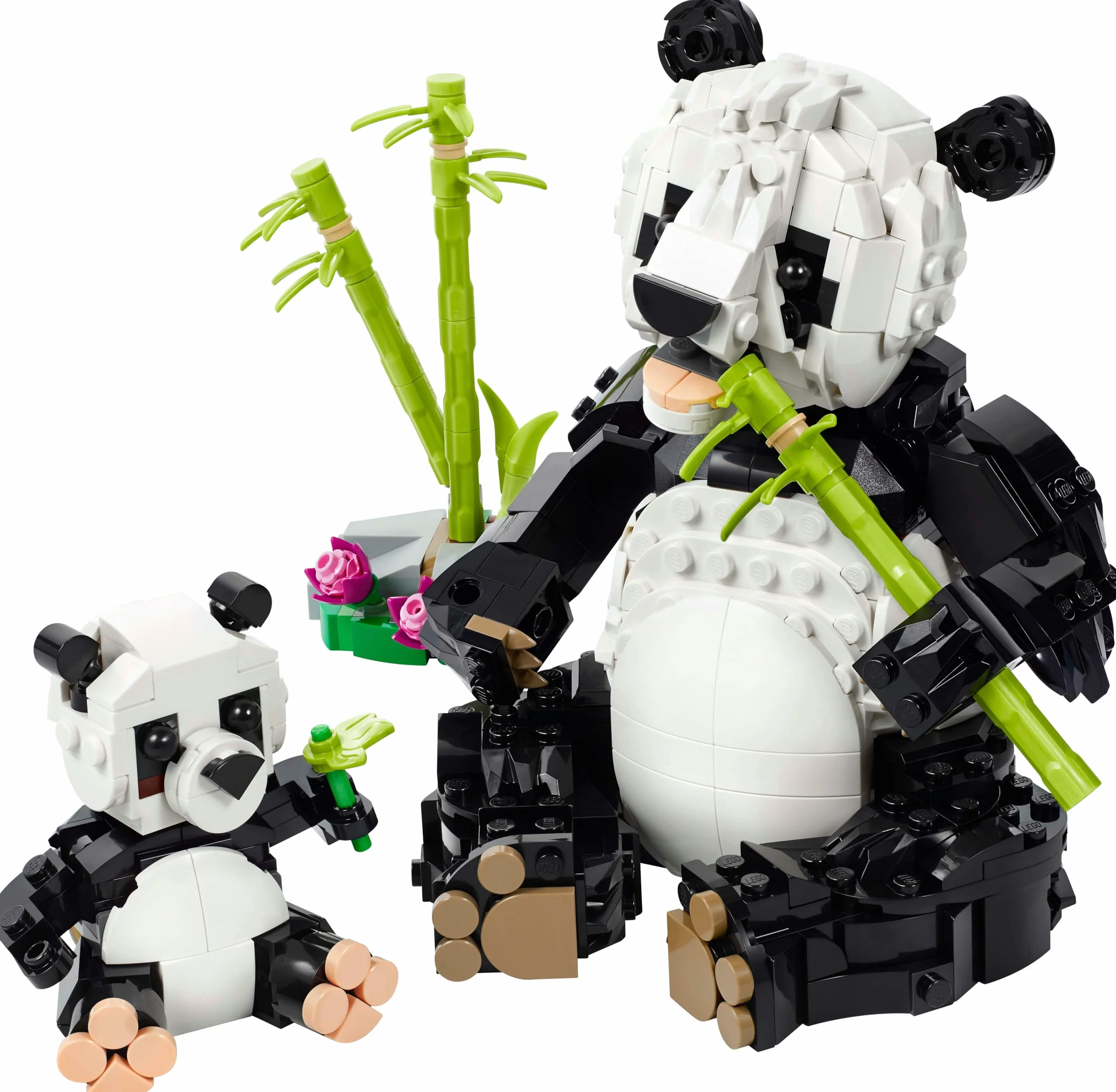 LEGO Creator 3-en-1 Animaux Sauvages Famille Pandas Jouet Construction Transformant Figurines Manchots Orques Cadeau 8 Ans 31165