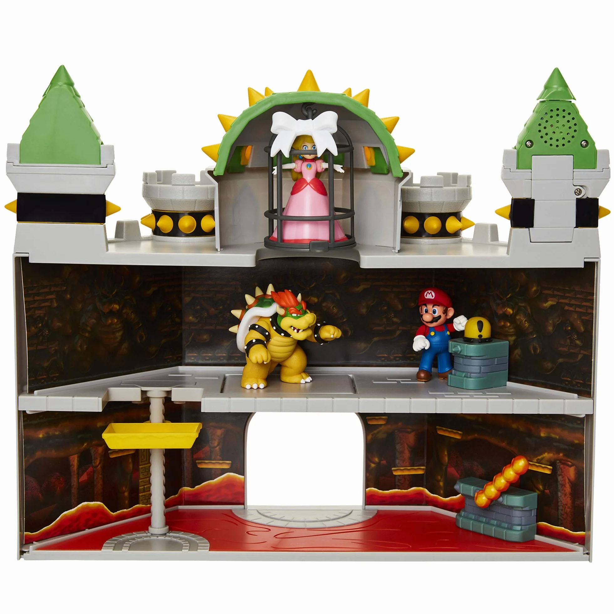 Super Mario Chateau de Bowser Playset Deluxe Figurines Bowser Inclus Effets Sonores