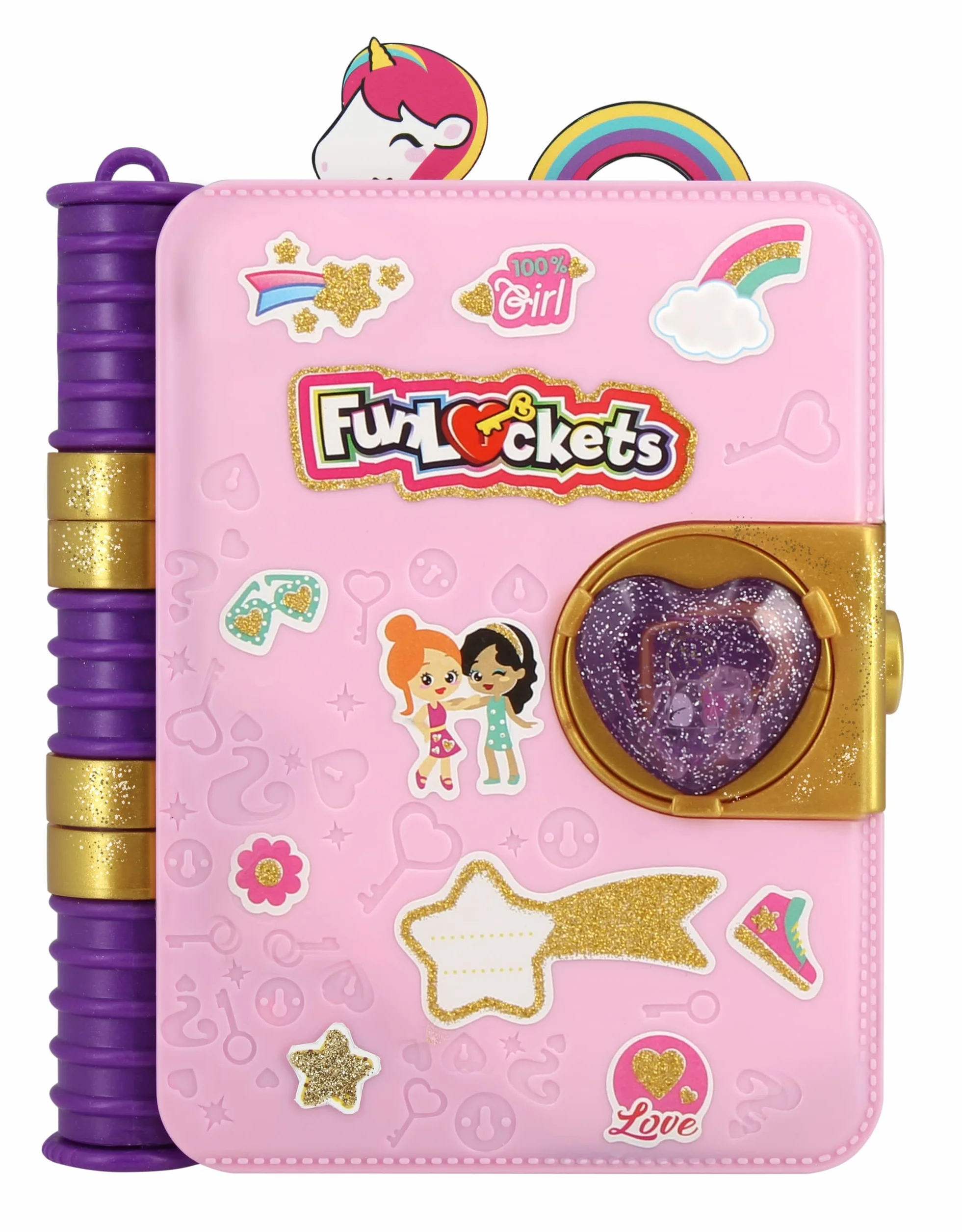 FUNLOCKETS Mon Journal à Secrets Edition Pailletée