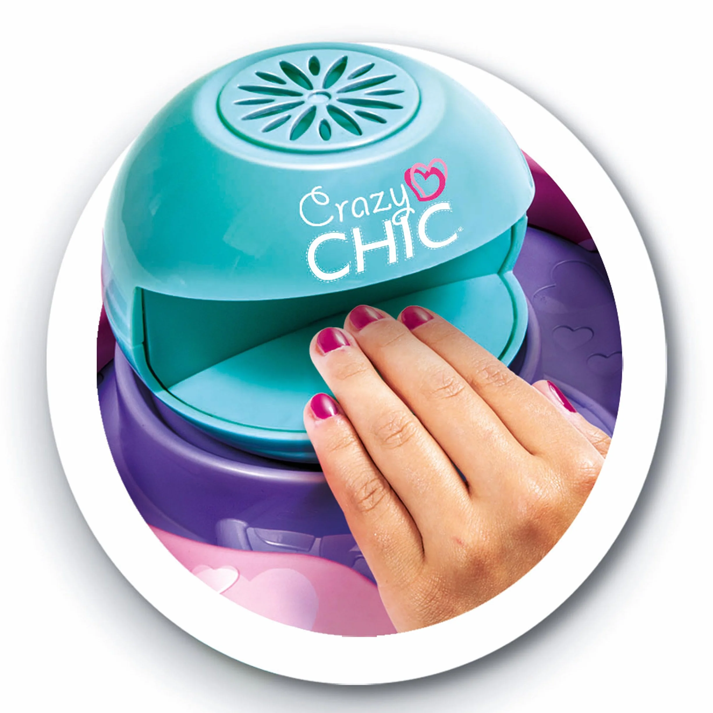 Crazy Chic Cool Nail Art Kit Manucure Séchoir Vernis Stickers 6 Ans+