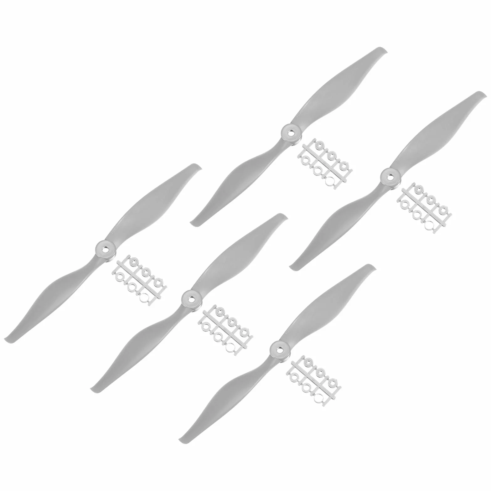 QUARKZMAN 10x6 Pouces Hélice RC 2 Pales Gris avec Adaptateurs