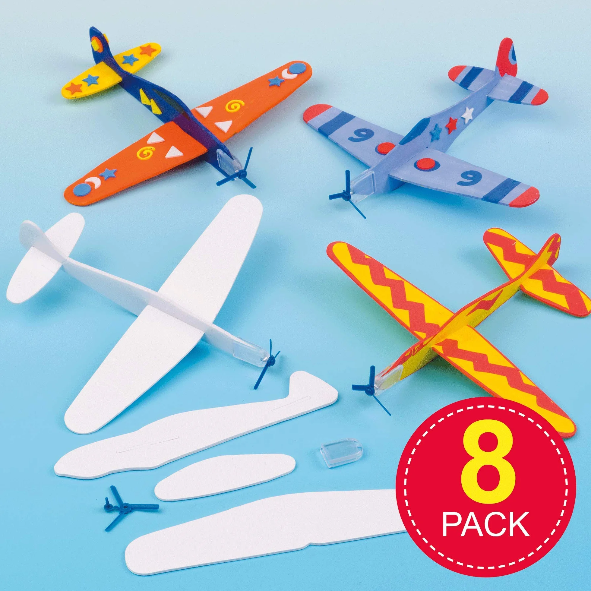 Baker Ross Planeurs à Personnaliser Lot de 8 Loisirs Créatifs Enfants