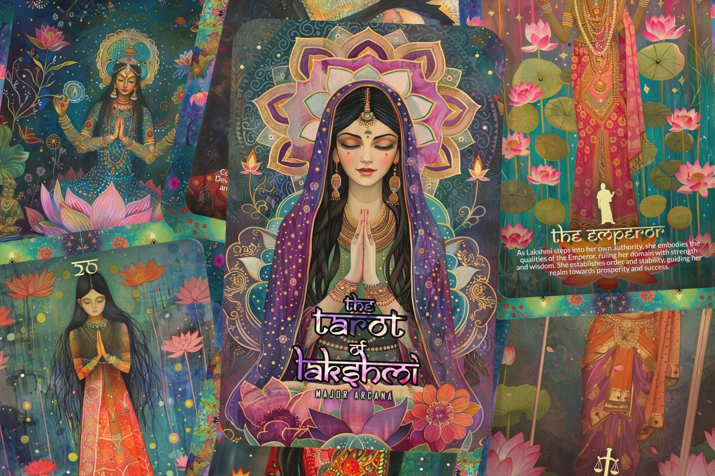The Tarot of Lakshmi 22 Major Arcana Hindu Goddess Fortune Spiritual Wisdom