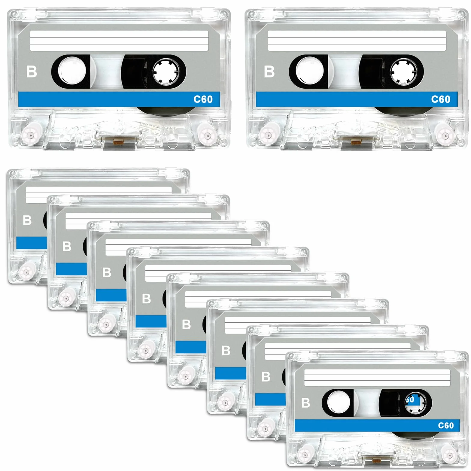 Cassettes audio vides 60 min lot de 10 faible bruit enregistrement conférences