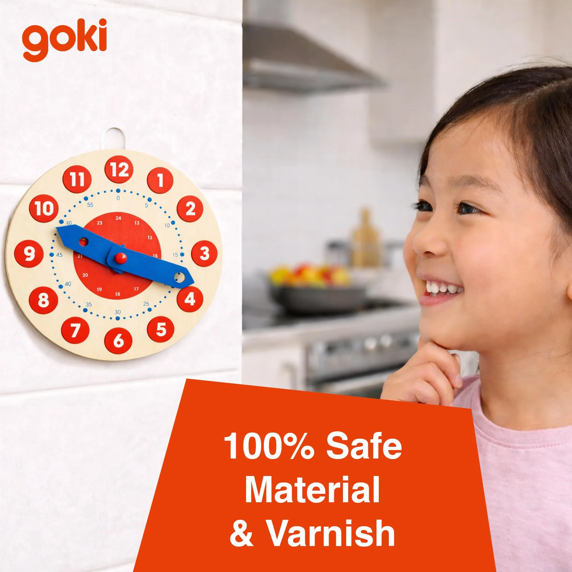 Horloge Apprentissage Goki 58980 Petite Brun