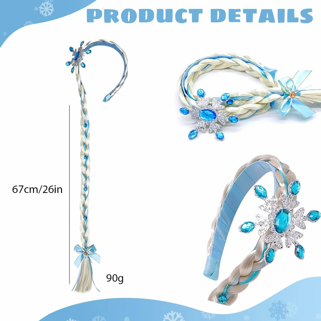 Perruque Princesse Enfant Raiponce Déguisement Cosplay Accessoire Cheveux Filles Carnaval Halloween