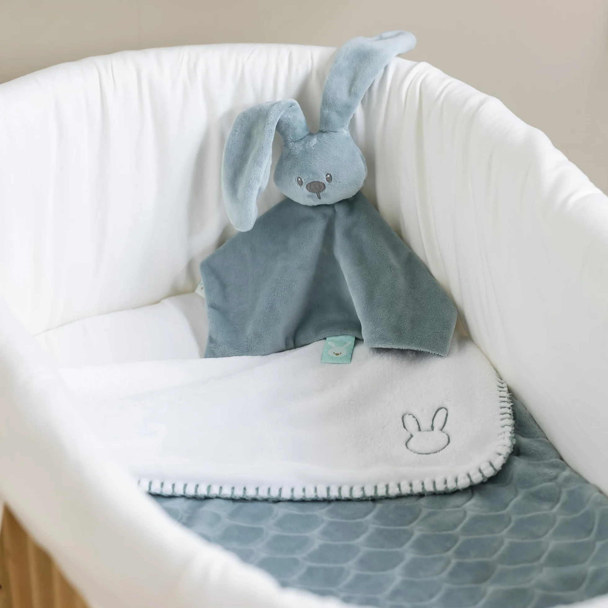 Nattou Couverture Lapin Supersoft 75 x 100 cm Polyester Turquoise