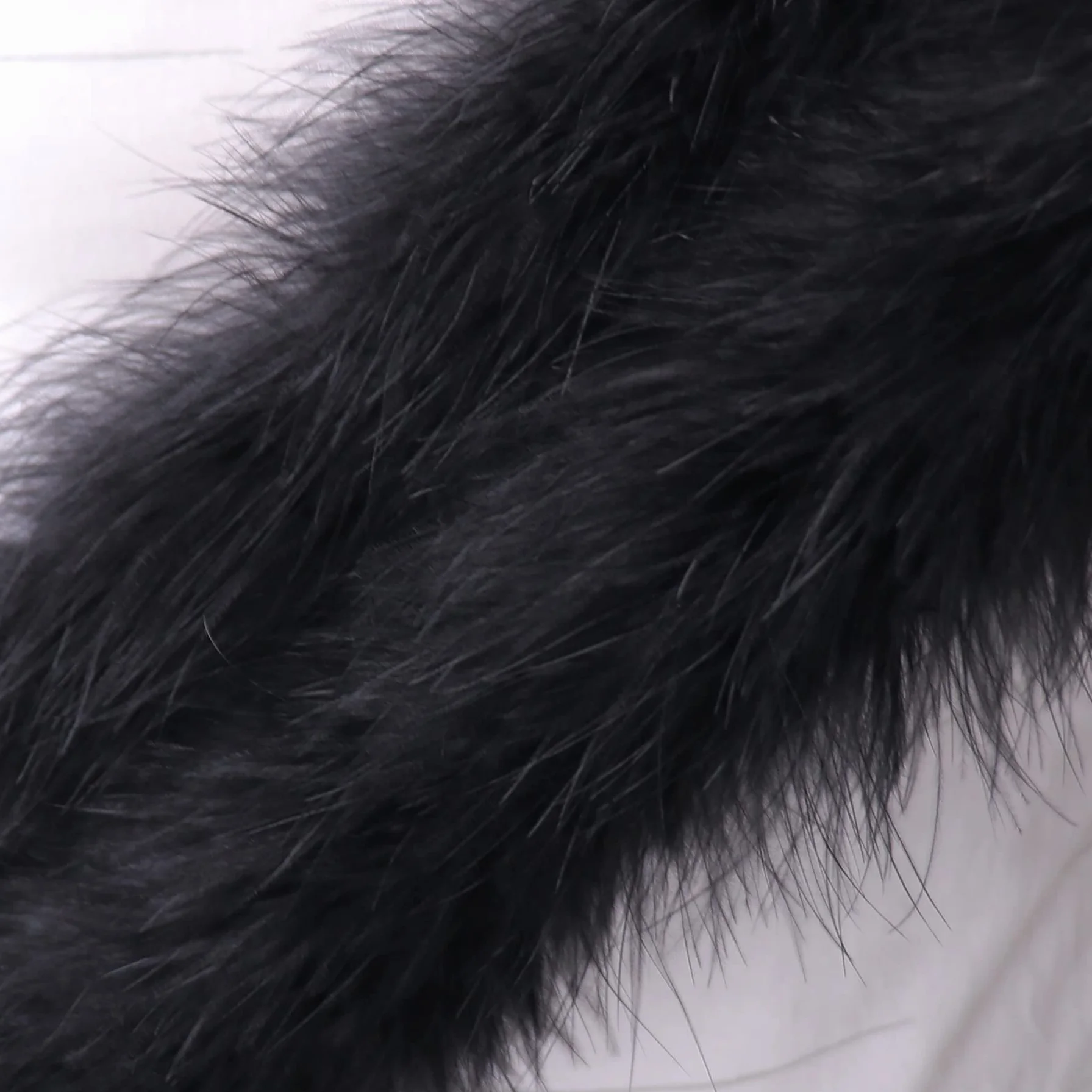 Boa en plumes de marabout noir 1.8m 22g pour décoration mariage Noël travaux manuels