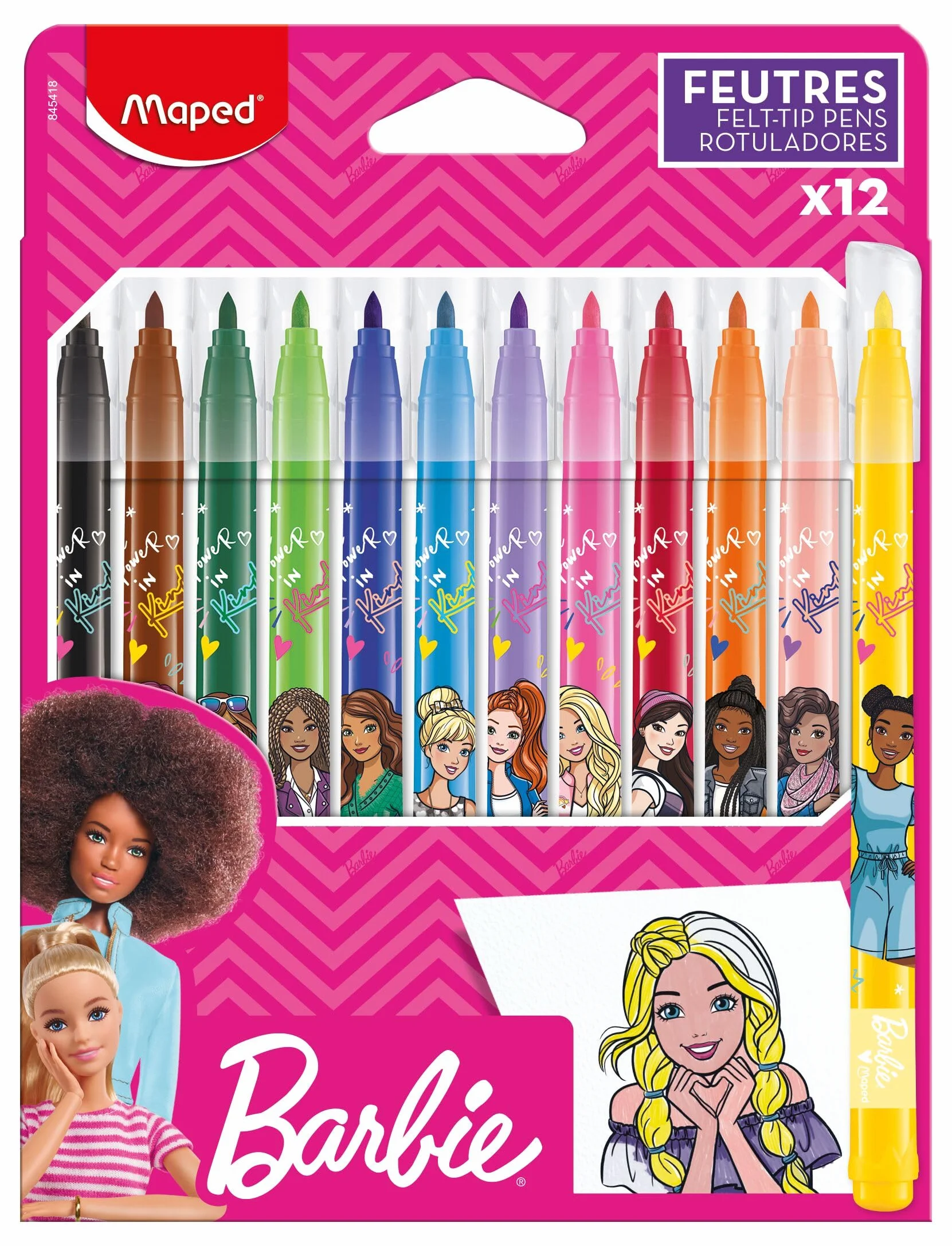 Maped 12 Feutres BARBIE