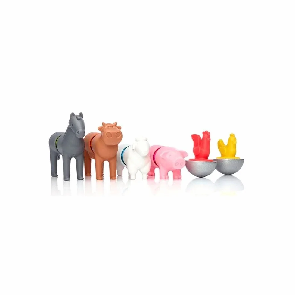 SmartMax My First Farm Animals Jouet Magnétique Bébé 12 Mois+ Animaux Ferme Assembler Développe Motricité Imagination Compatible
