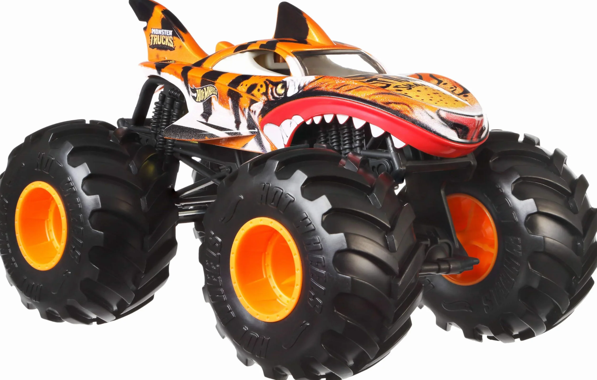 Hot Wheels Monster Trucks Tiger Shark 1/24 Véhicule surdimensionné Roues géantes JDR02