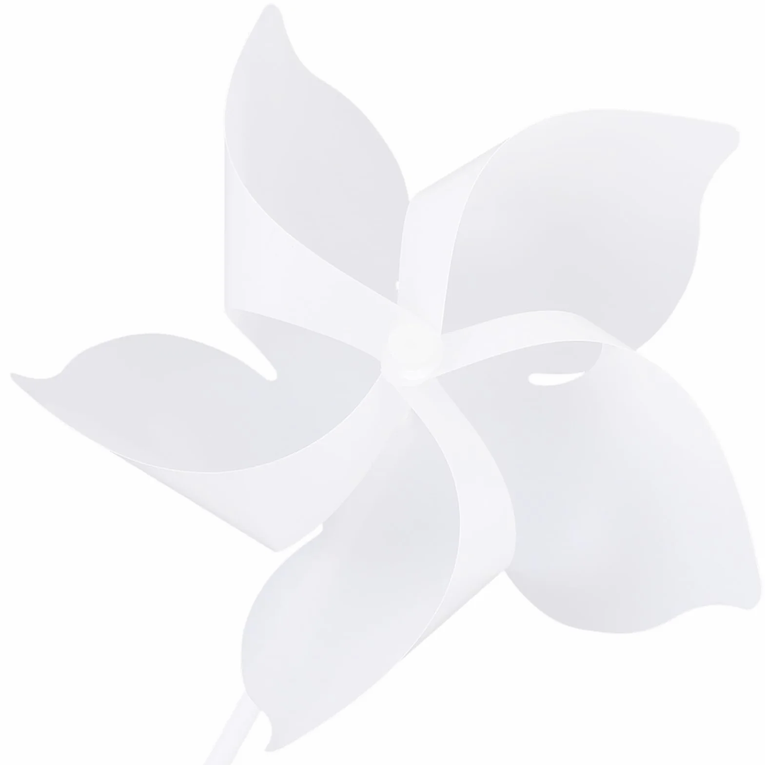 HEMOTON Lot de 24 Moulins à Vent Artisanaux en Plastique Blanc 20 cm, Jouets Créatifs