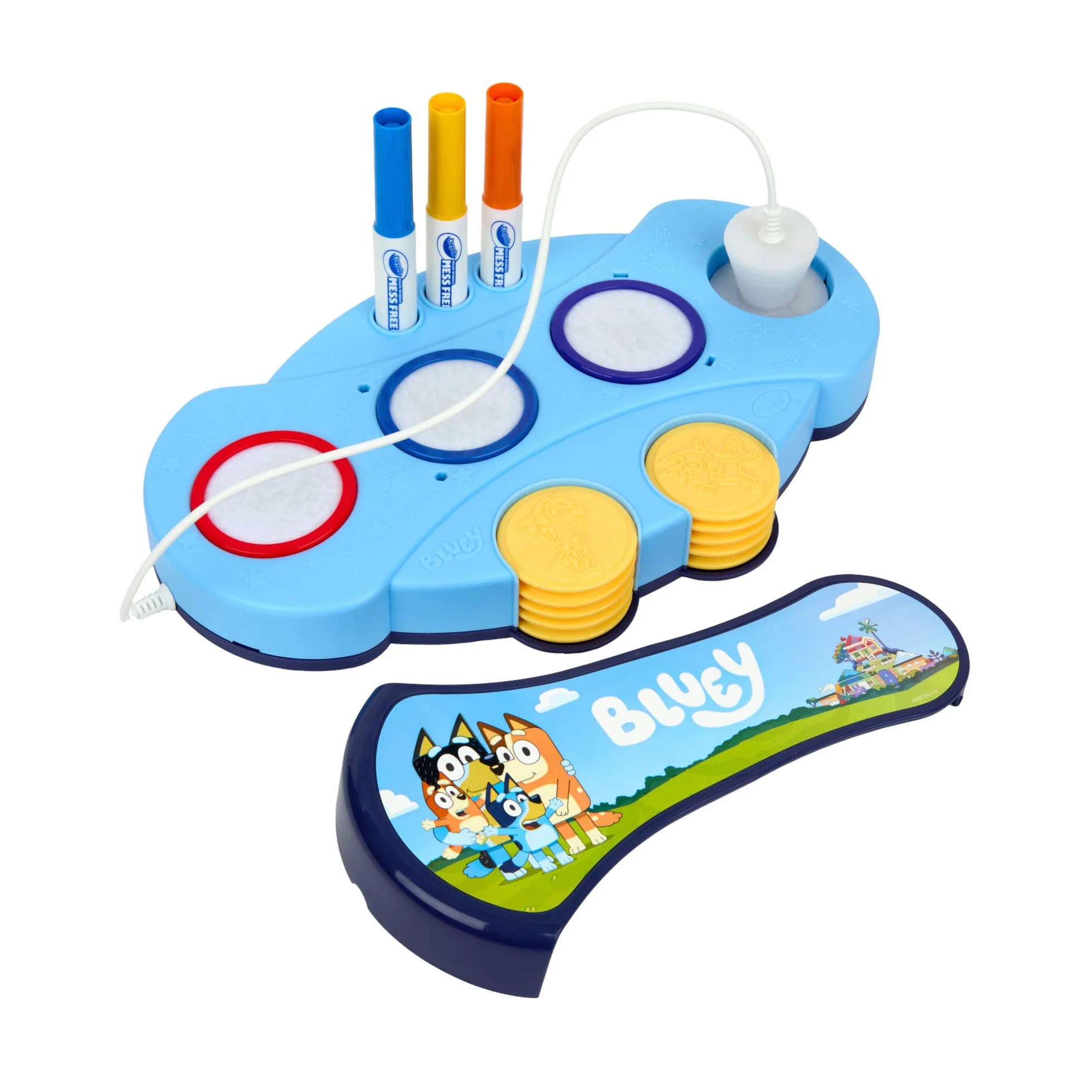 CRAYOLA Color Wonder Pochoirs Lumineux Anti-Tache Bluey Activité Créative Enfants 3 Ans