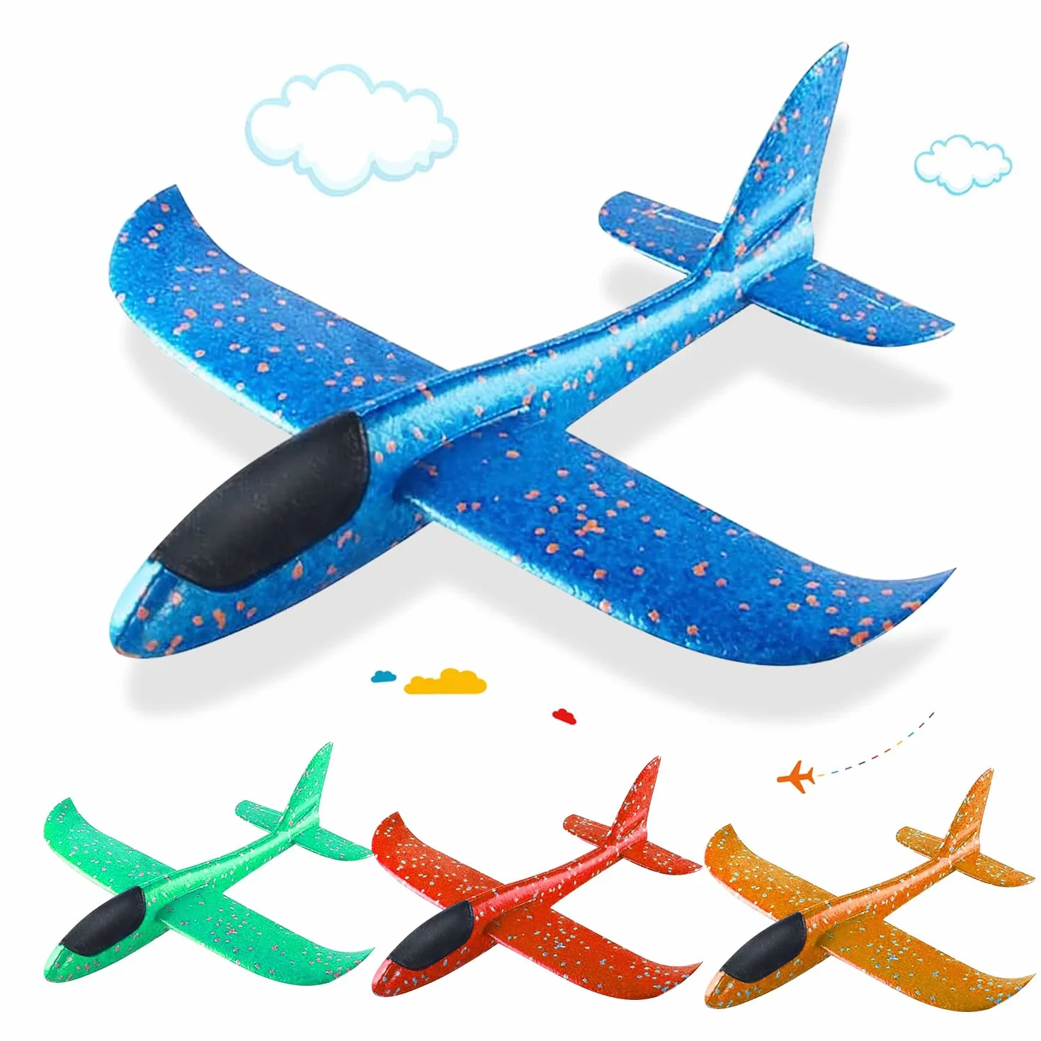 Lot de 4 avions polystyrène pour enfants
