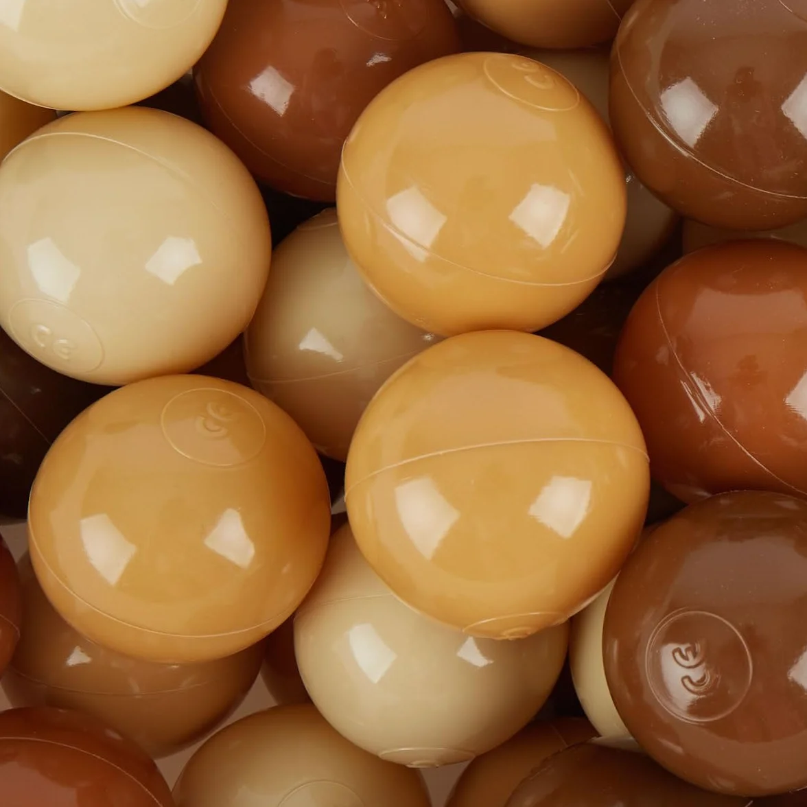 BIECO Balle pour Piscine à Balle Chocolat 100 Pièces 6 cm