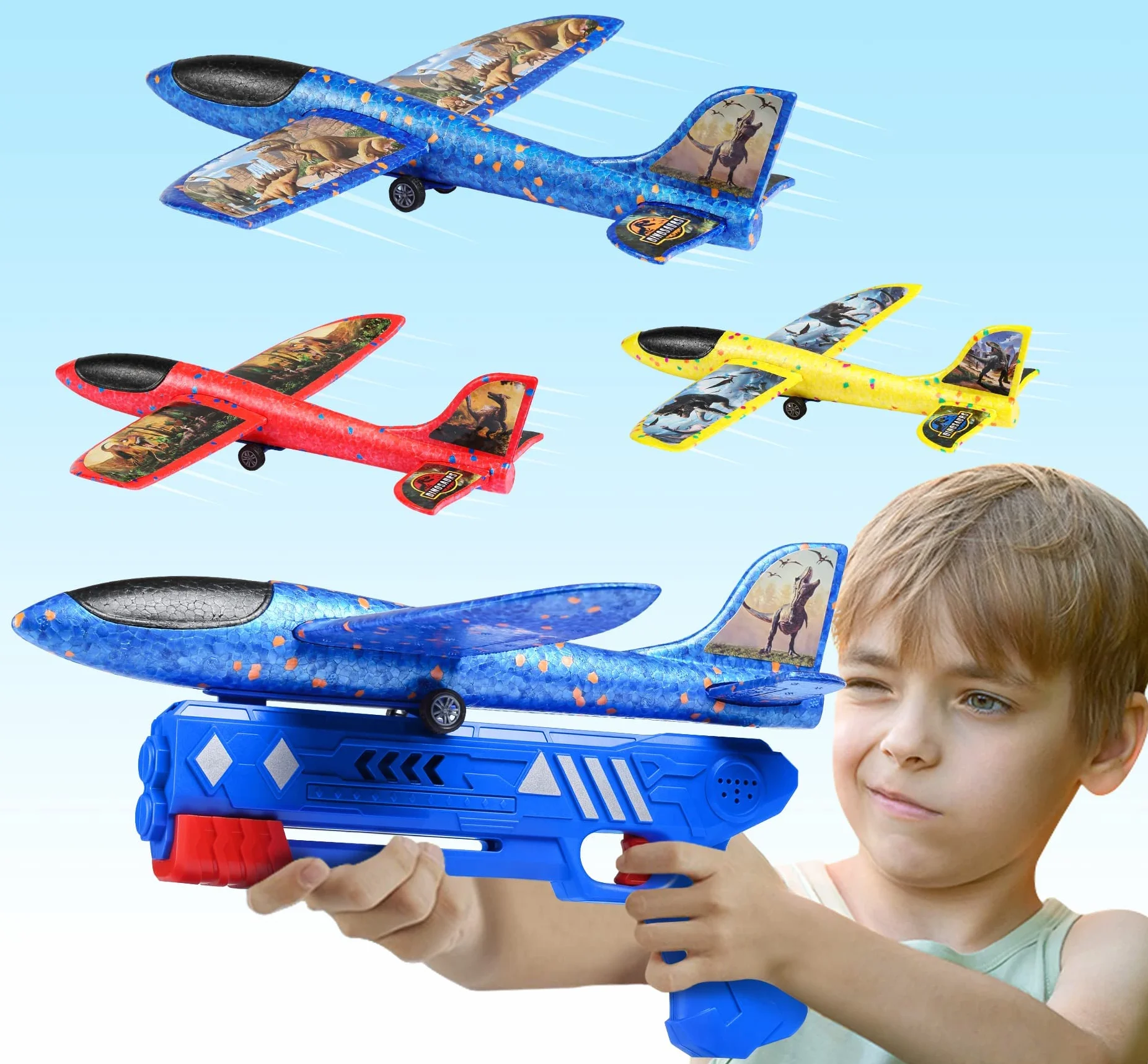 Joozmui Avion Polystyrene Planeur Jouet Garcon 3-9 Ans Exterieur Cadeau Anniversaire