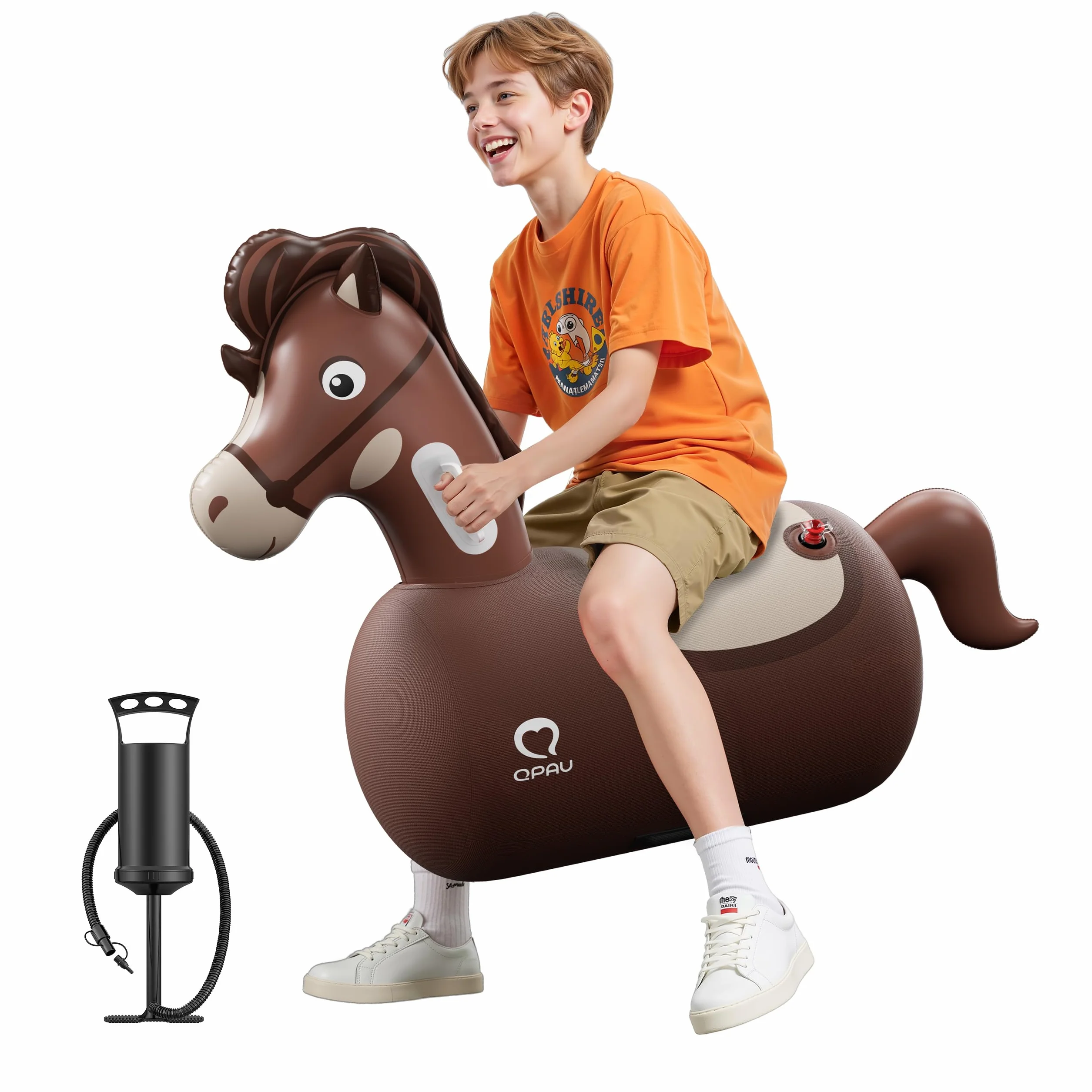 Cheval à Sauter Gonflable 100 kg Capacité pour Enfants Adultes Palleur Géant Résistant