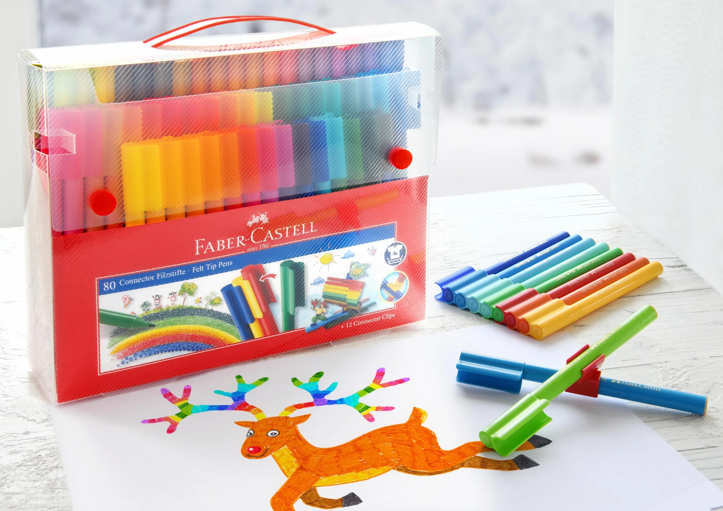 Faber-Castell 155579 Stylo feutre 80 pièces Multicolore