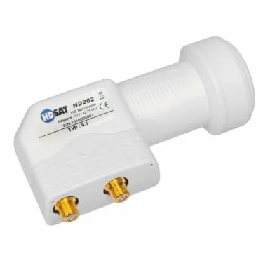 Parabole Satellite Fibre Composite Blanche 60cm Brides INOX LNB Twin HD 4K