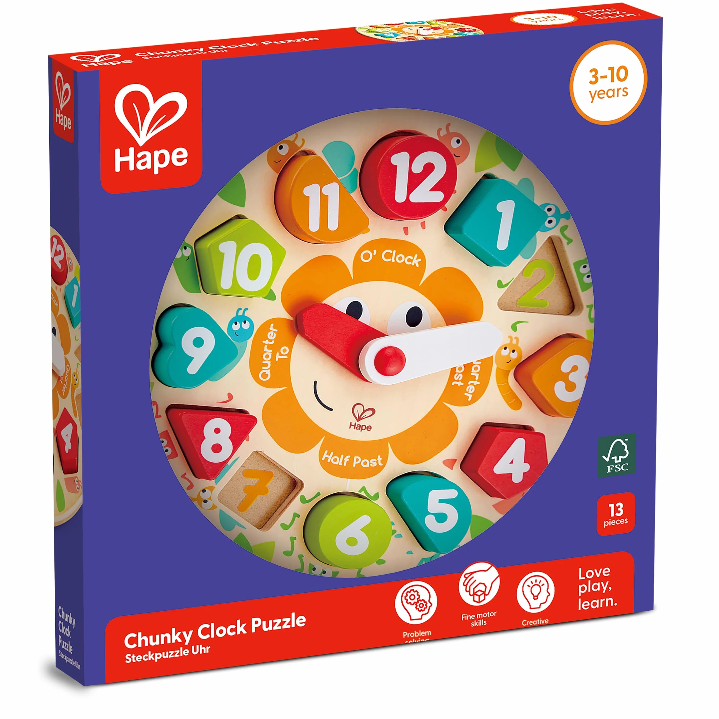 Hape Puzzle Horloge à Grosses pièces