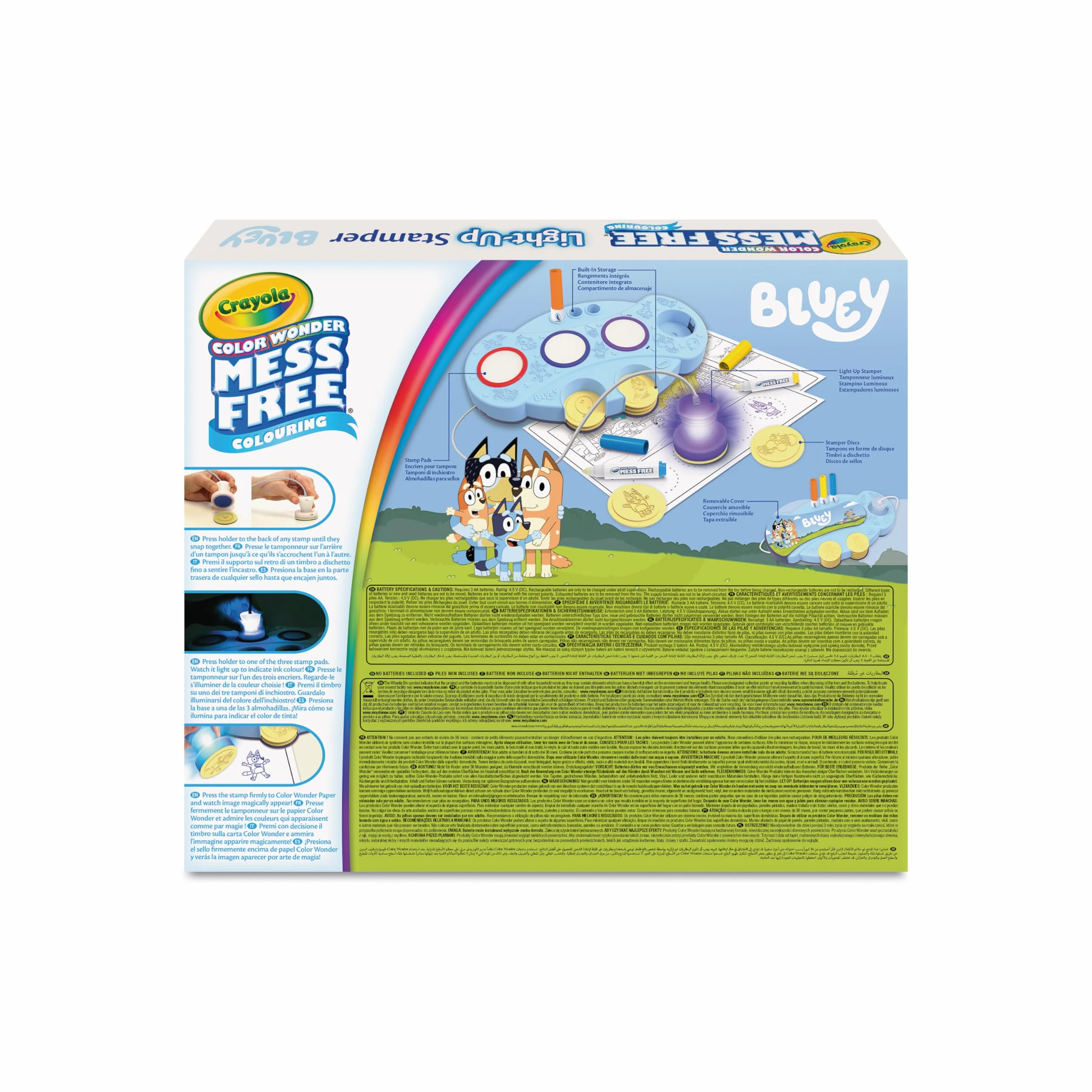 CRAYOLA Color Wonder Pochoirs Lumineux Anti-Tache Bluey Activité Créative Enfants 3 Ans