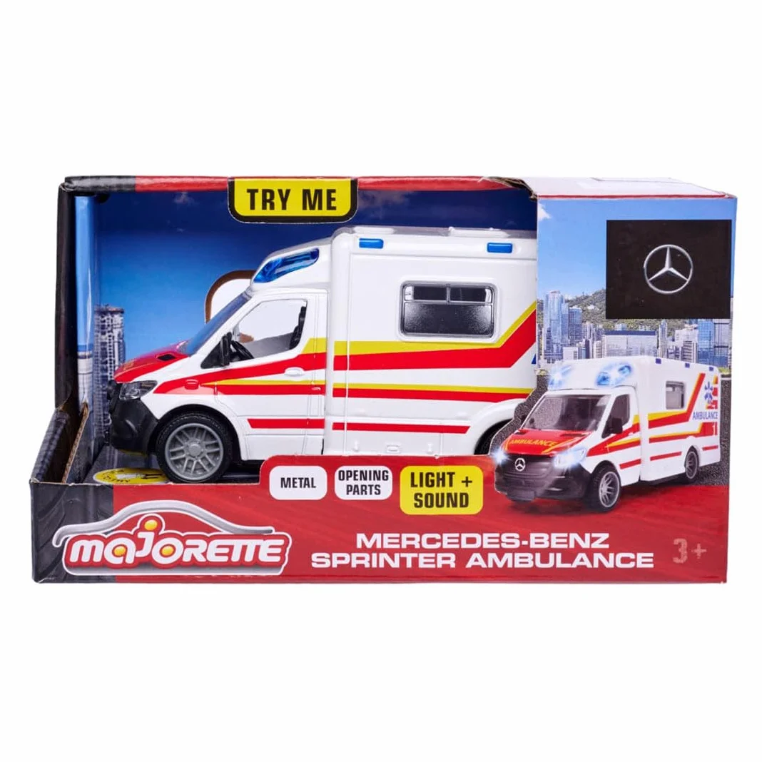 Majorette 213712001 Grand Series City Mercedes-Benz Sprinter Ambulance moulé sous Pression