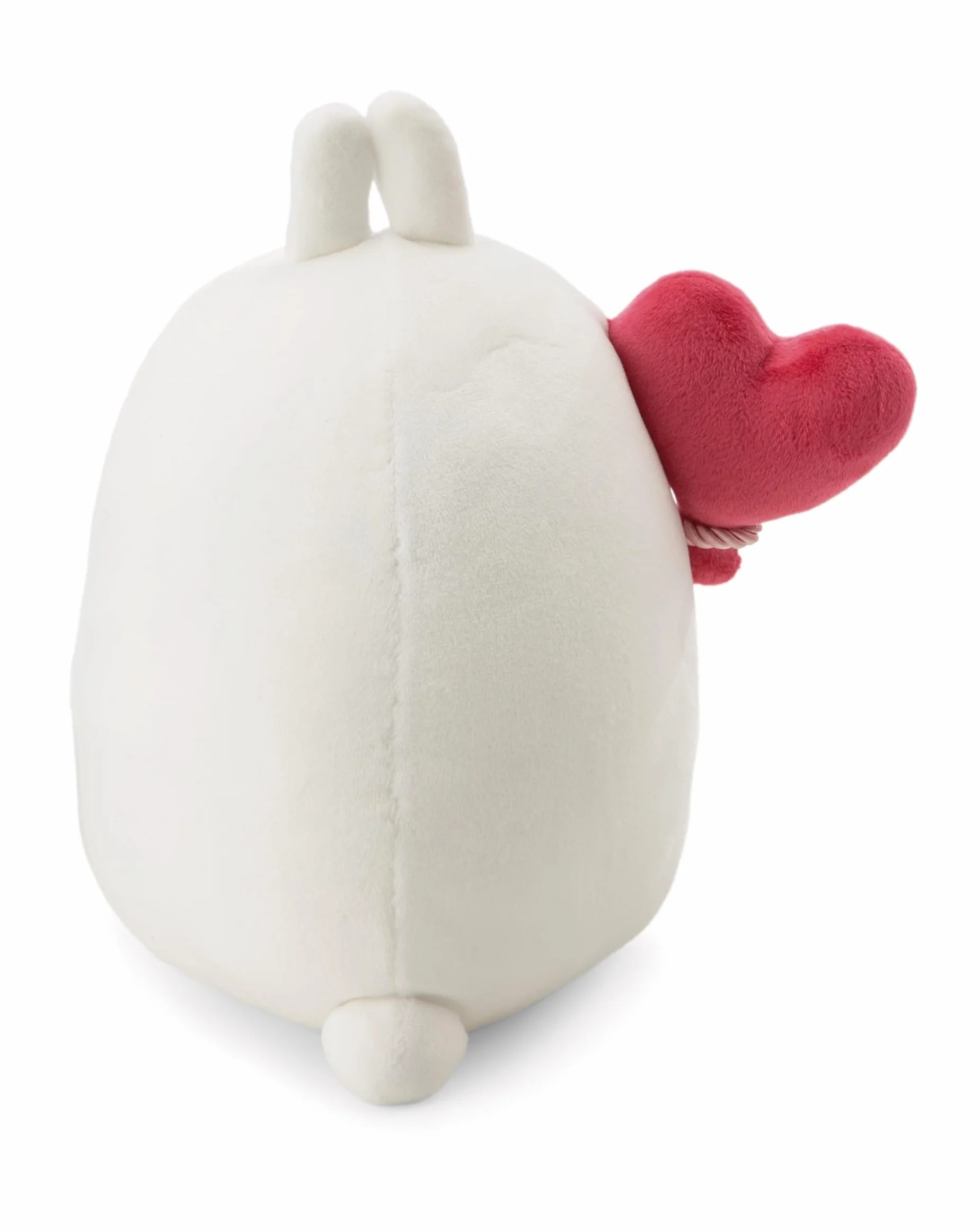 NICI peluche MOLANG avec ballon en forme de cœur 24 cm en boîte cadeau blanc